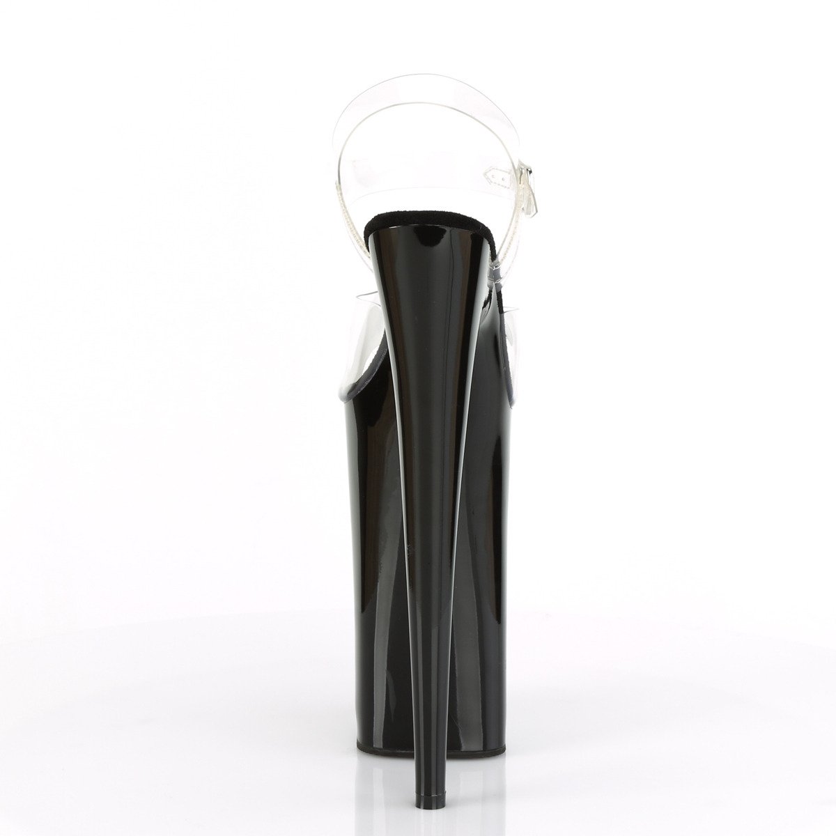 Pleaser Beyond-008 C/B - Průhledné sandály na vysoké platformě