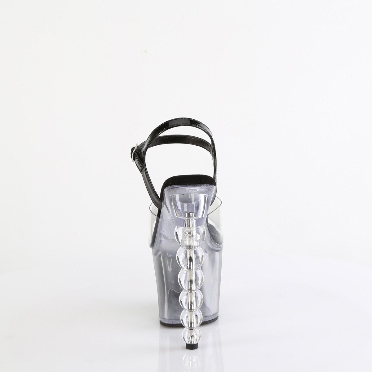 Pleaser Bliss-708-1BC C-B/B-C - Lesklé černé sandály na vysoké platformě