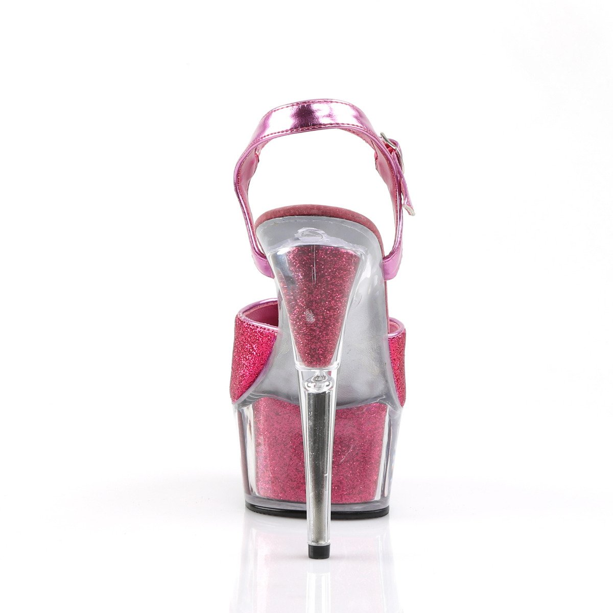 Pleaser Delight-609-5G HP/M - Růžové sandály na platformě s vysokými podpatky