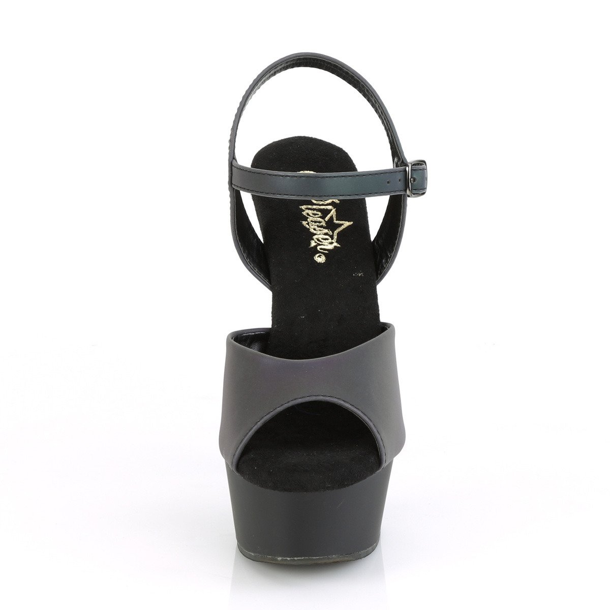 Pleaser Delight-609REFL GNREFL/B - Modré sandály na platformě s vysokými podpatky