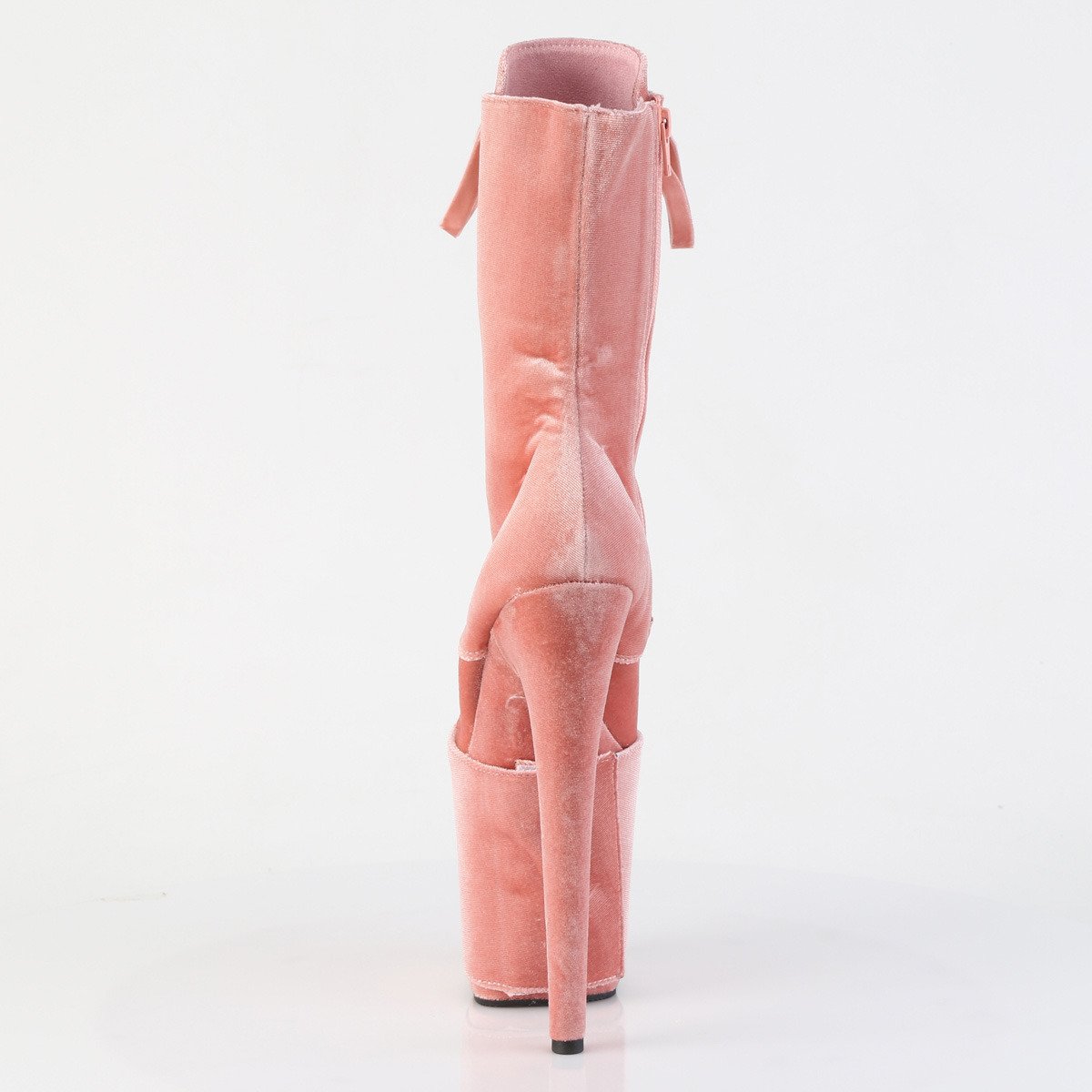 Pleaser Flamingo-1045VEL DTPN/M - Růžové kotníkové kozačky na vysoké platformě