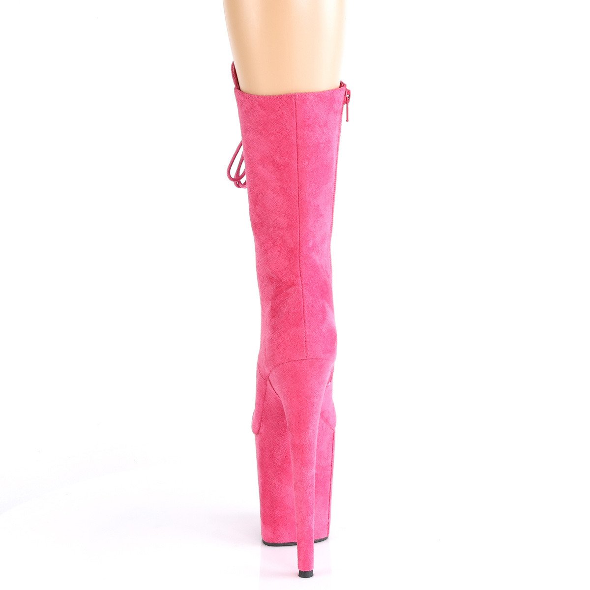 Pleaser Flamingo-1050FS HPFS/M - Růžové kotníkové kozačky na vysoké platformě