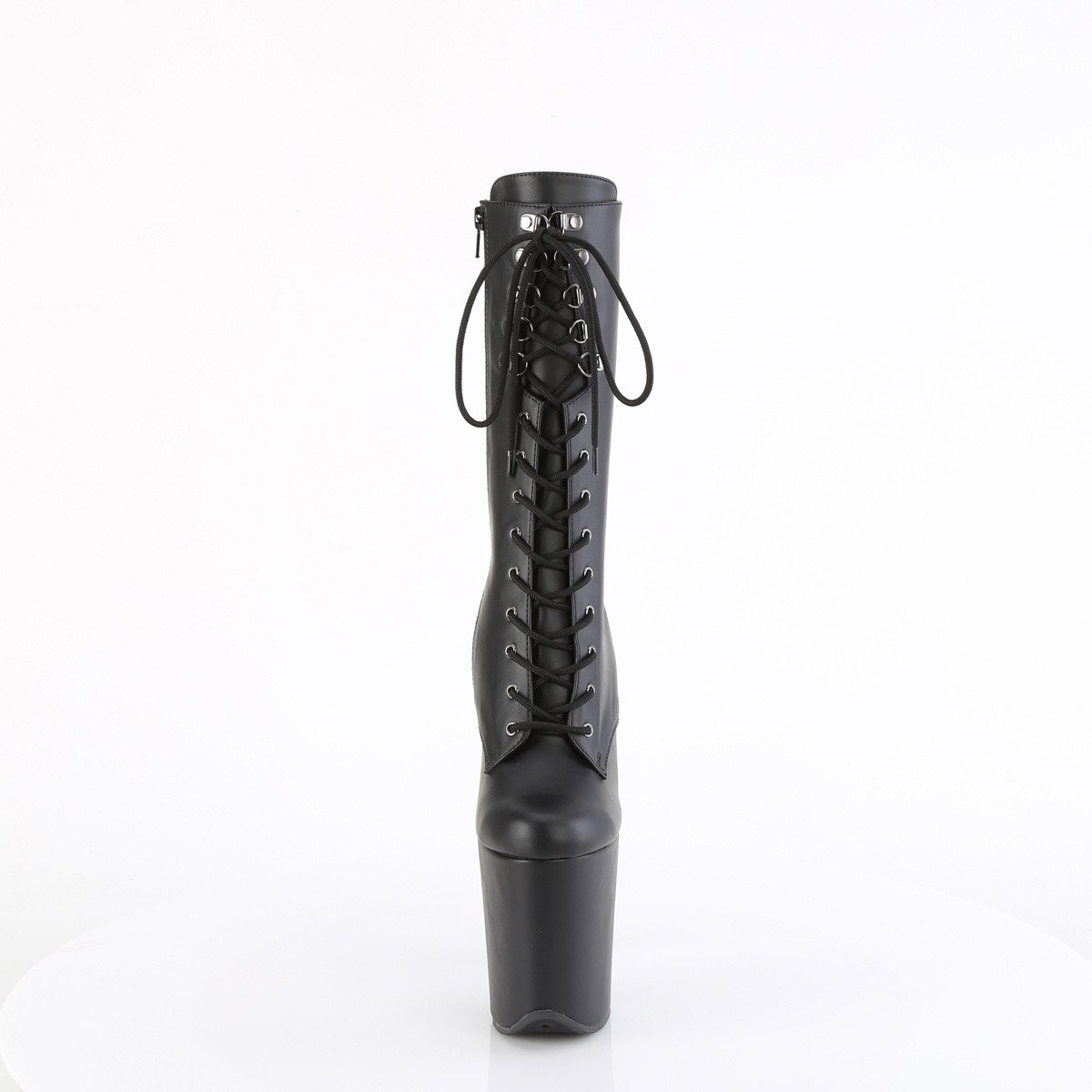 Pleaser Flamingo-1054 BPU/M - Černé kotníkové kozačky na vysoké platformě