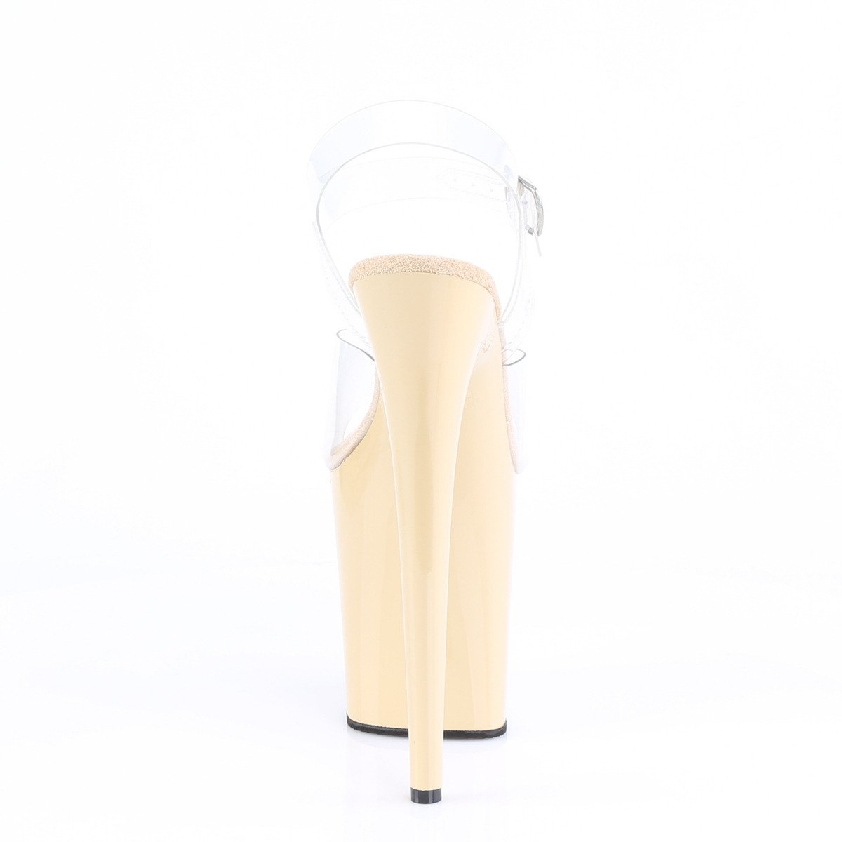 Pleaser Flamingo-808 C/CR - Průhledné sandály na vysoké platformě