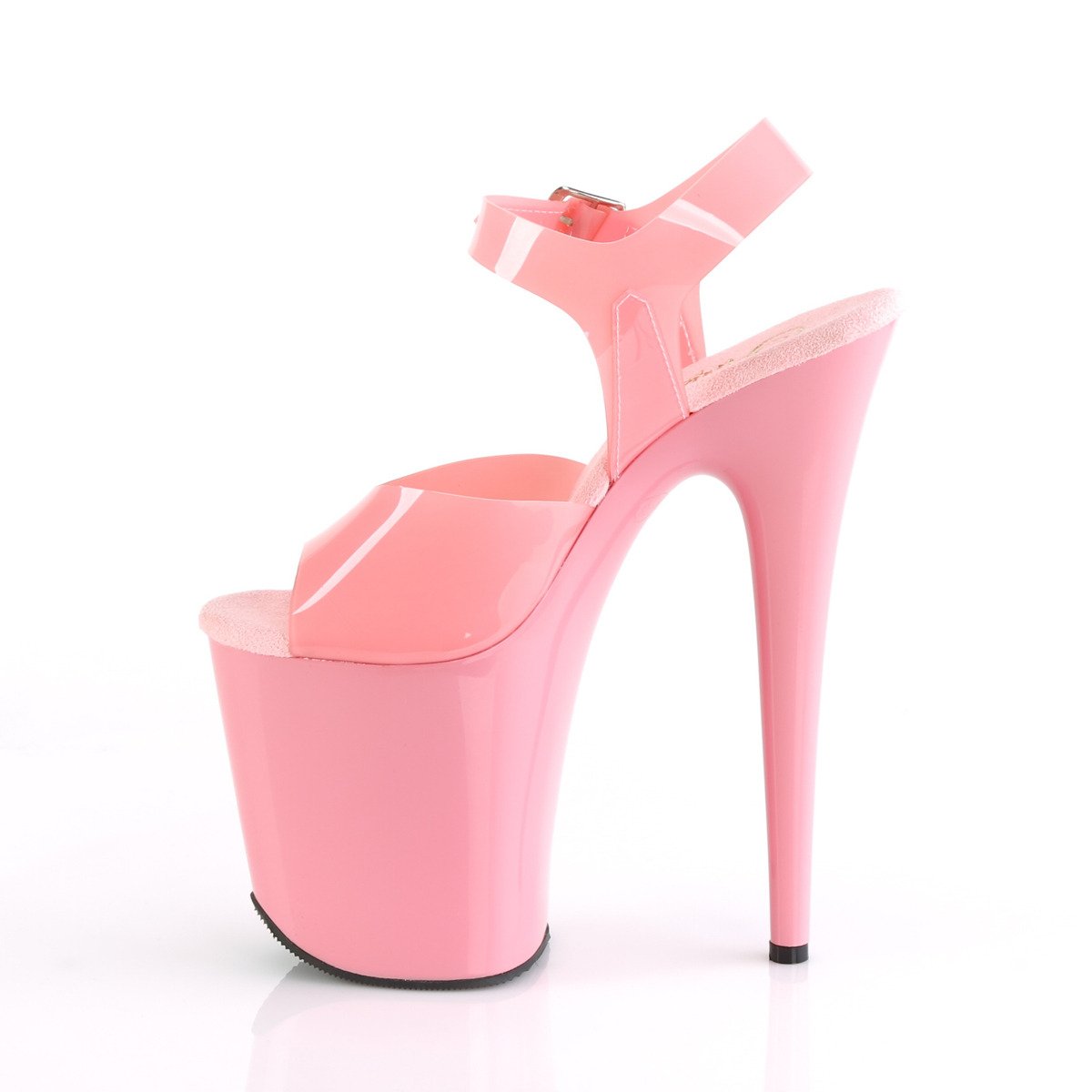 Pleaser Flamingo-808N BPTPU/M - Růžové sandály na vysoké platformě