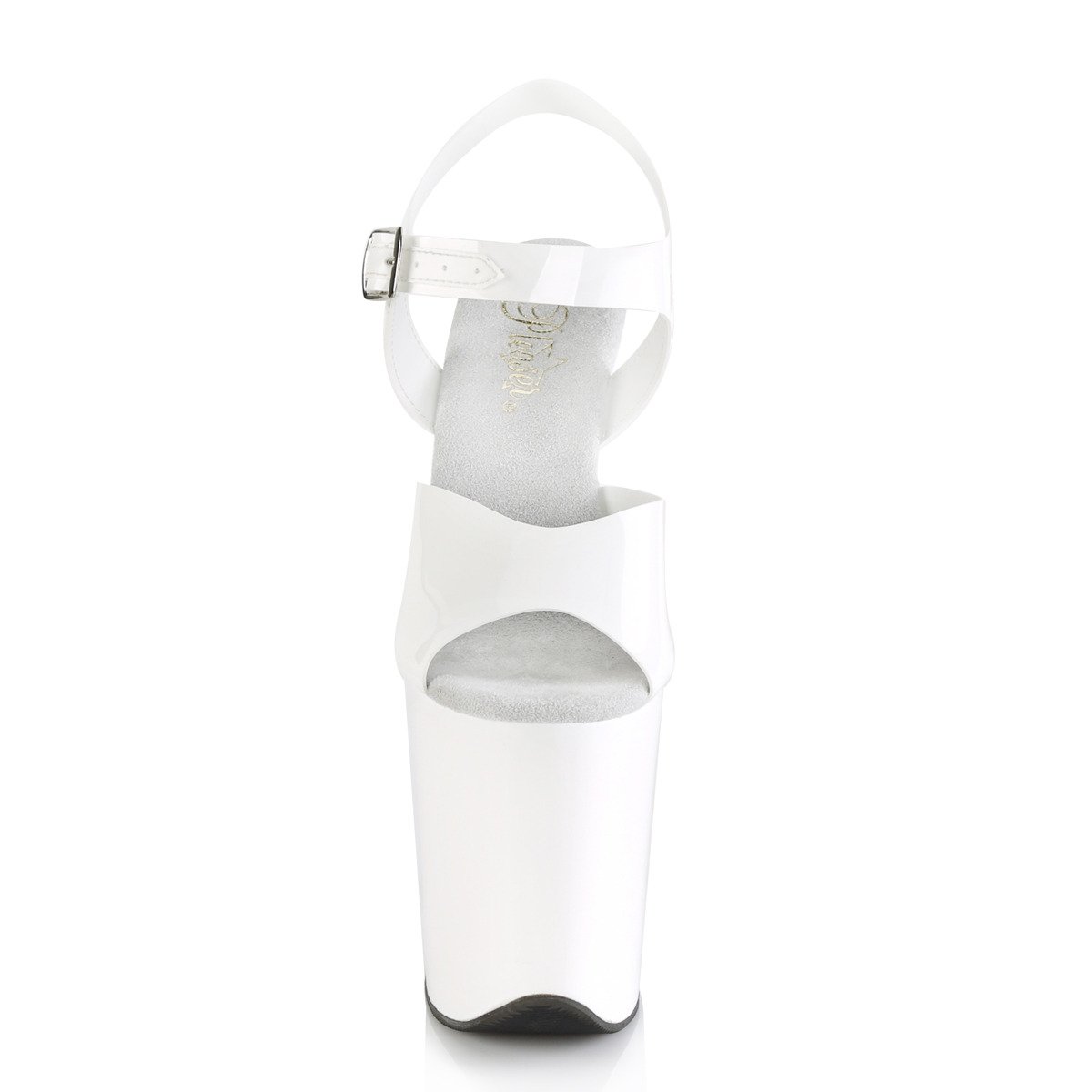 Pleaser Flamingo-808N WTPU/M - Bílé sandály na vysoké platformě