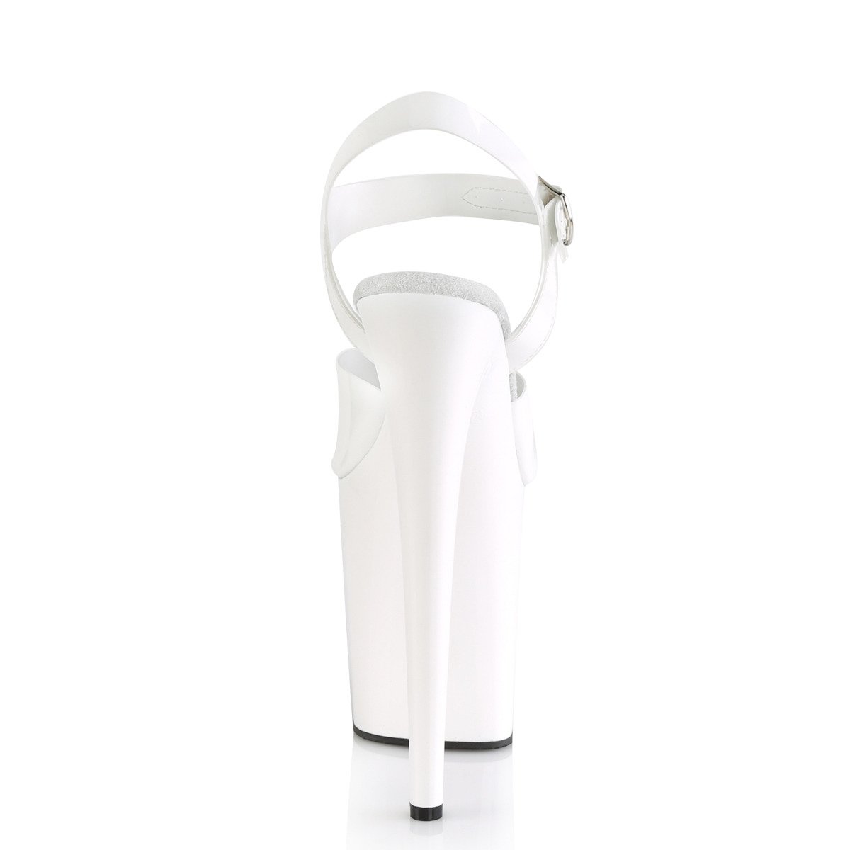 Pleaser Flamingo-808N WTPU/M - Bílé sandály na vysoké platformě