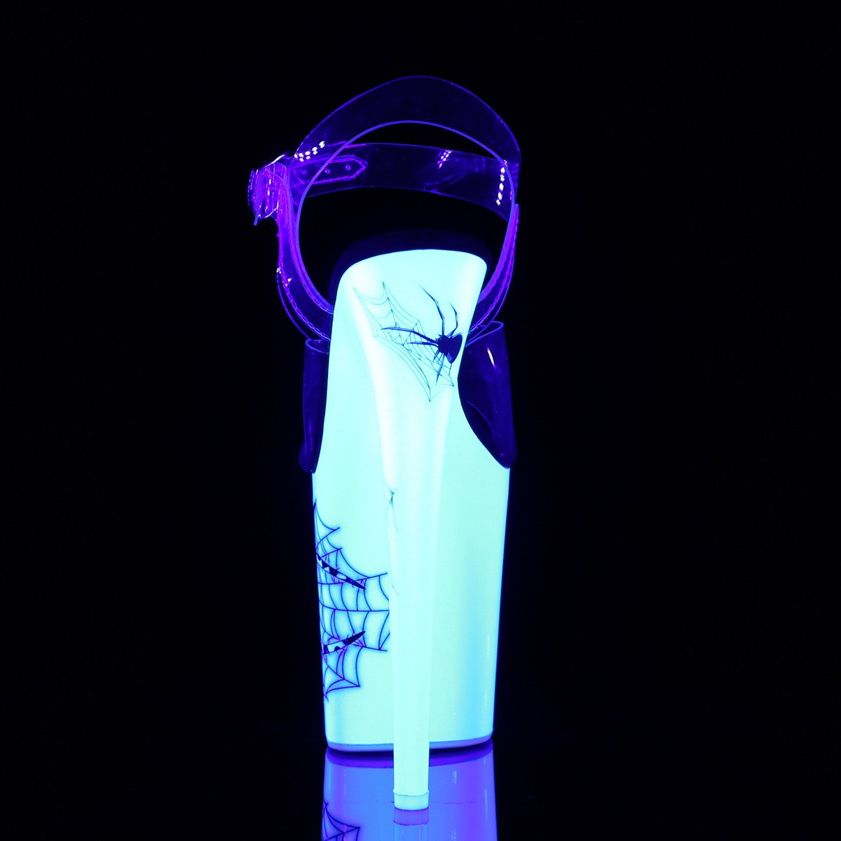 Pleaser Flamingo-808SW C/NW - Průhledné sandály na vysoké platformě