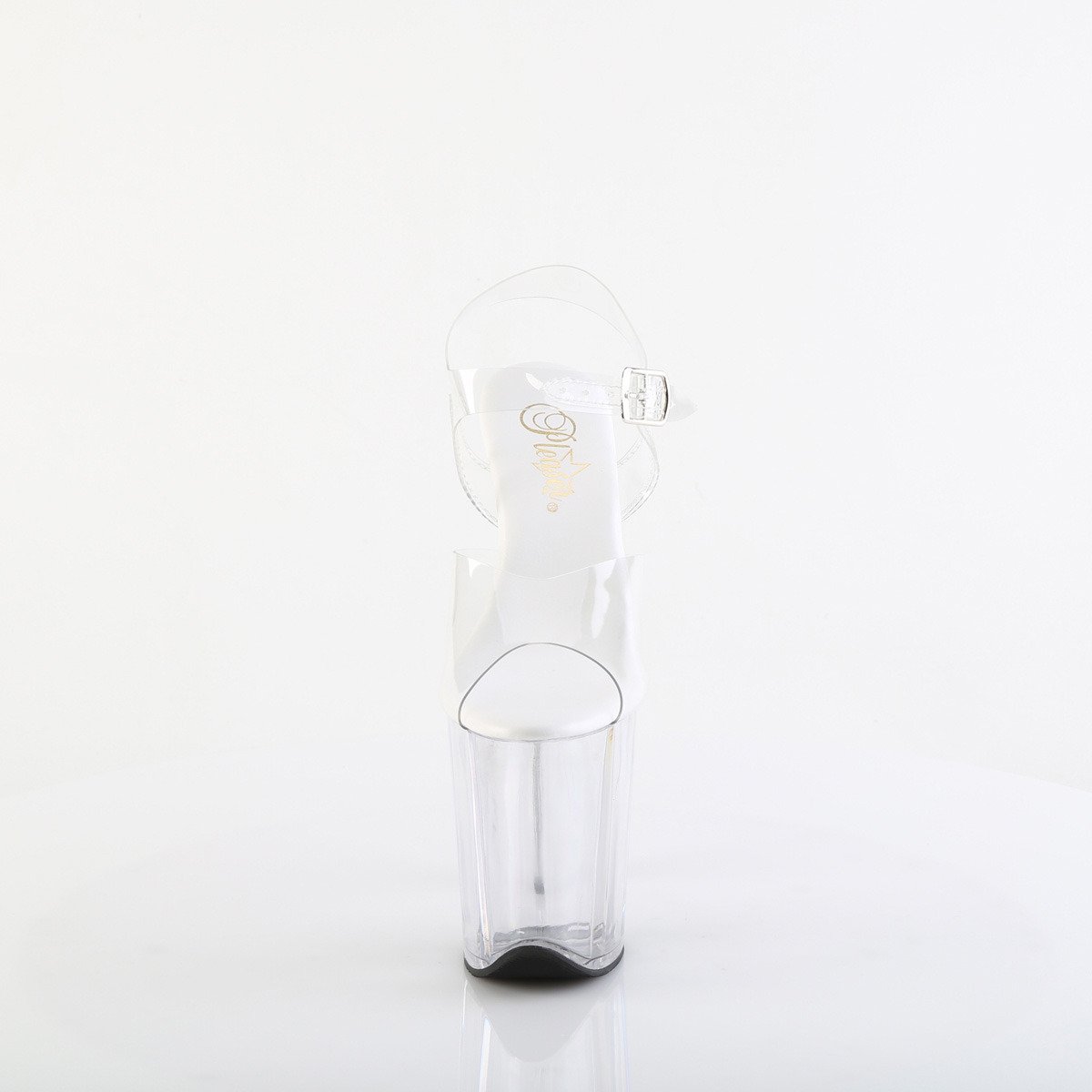 Pleaser Flamingo-808VL C/M - Průhledné sandály na vysoké platformě