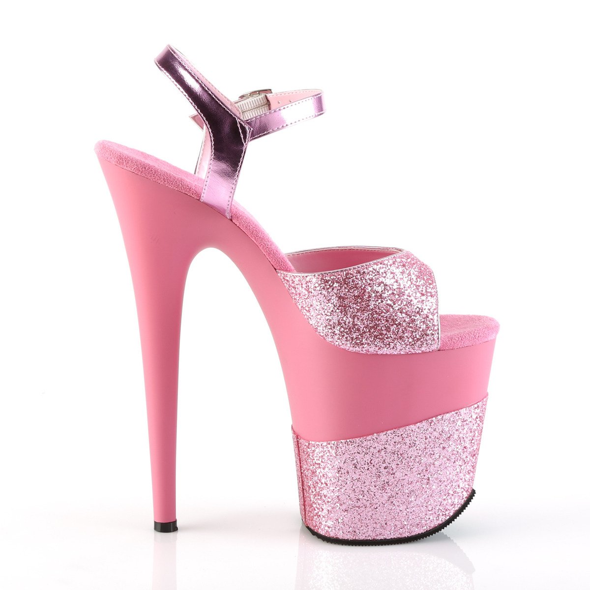 Pleaser Flamingo-809-2G PNG/M - Růžové sandály na vysoké platformě
