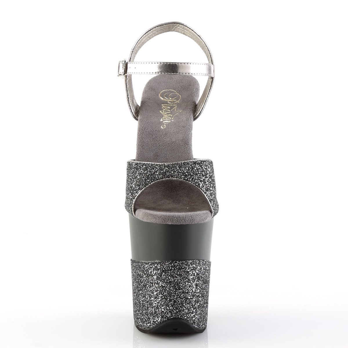 Pleaser Flamingo-809-2G PWG/M - Stříbrné sandály na vysoké platformě