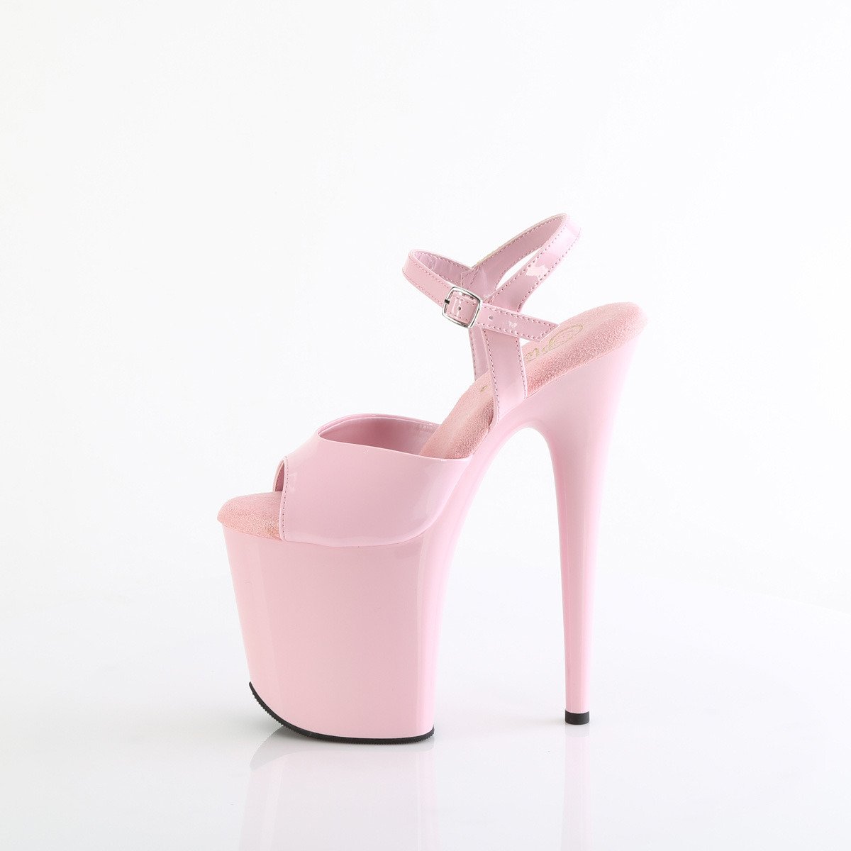 Pleaser Flamingo-809 BP/M - Lesklé růžové sandály na vysoké platformě