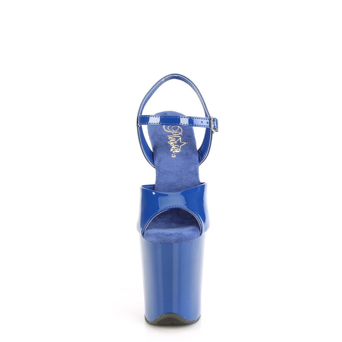 Pleaser Flamingo-809 RYBL/M - Lesklé modré sandály na vysoké platformě