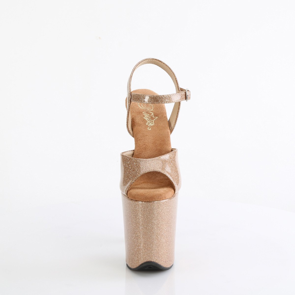 Pleaser Flamingo-809GP GG/M - Lesklé zlaté sandály na vysoké platformě