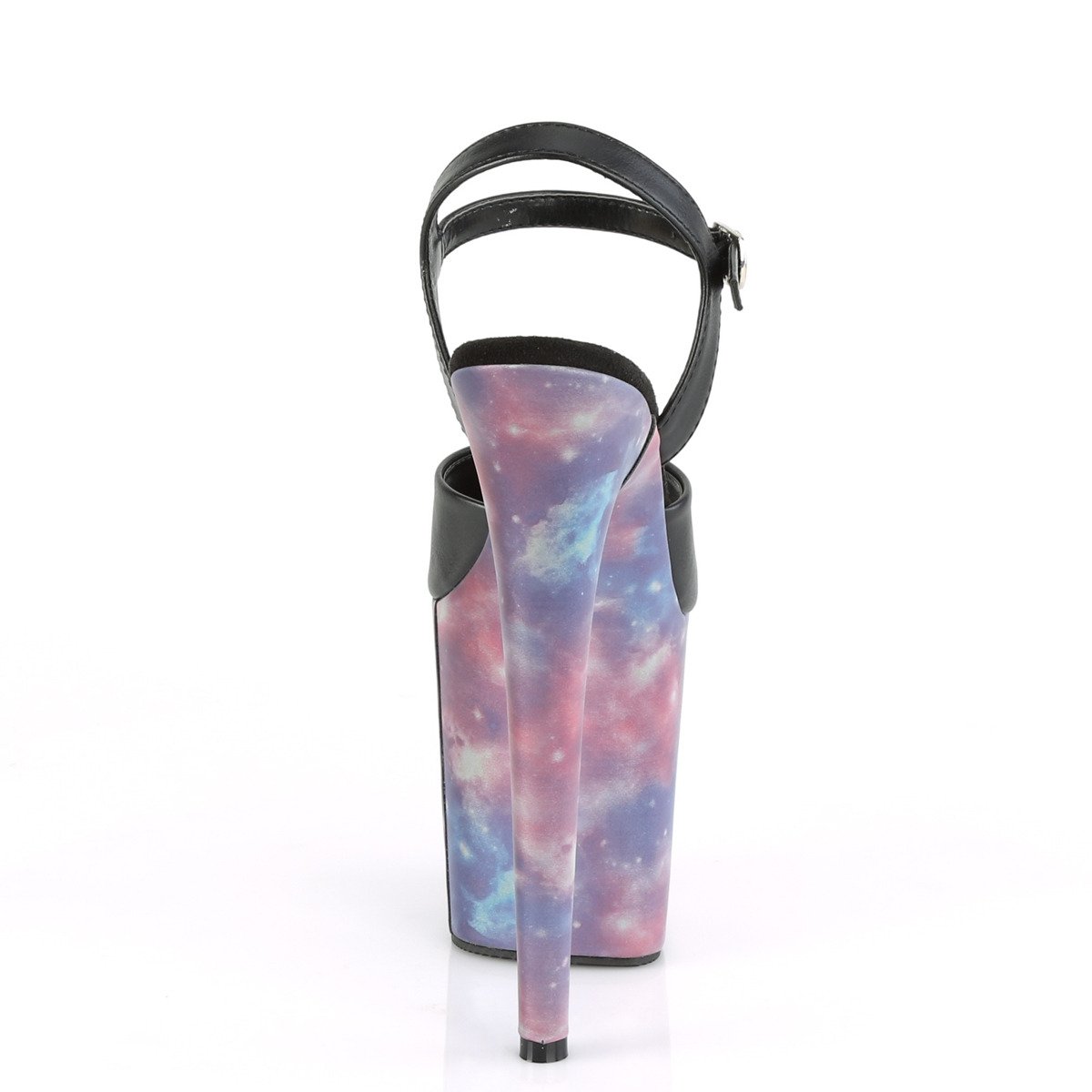 Pleaser Flamingo-809REFL BPU/PPBL - Černé sandály na vysoké platformě