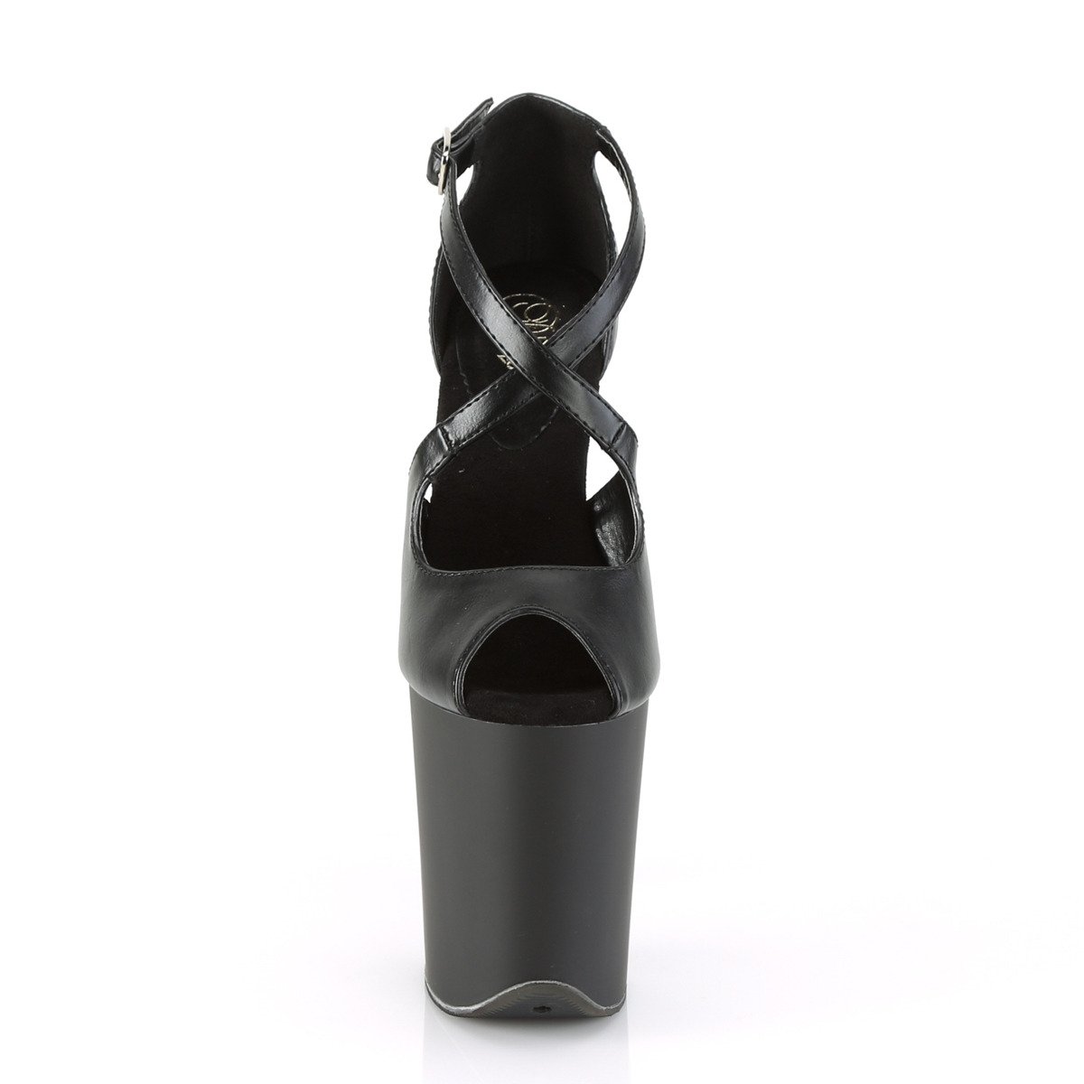 Pleaser Flamingo-821 BPU/M - Černé sandály na vysoké platformě