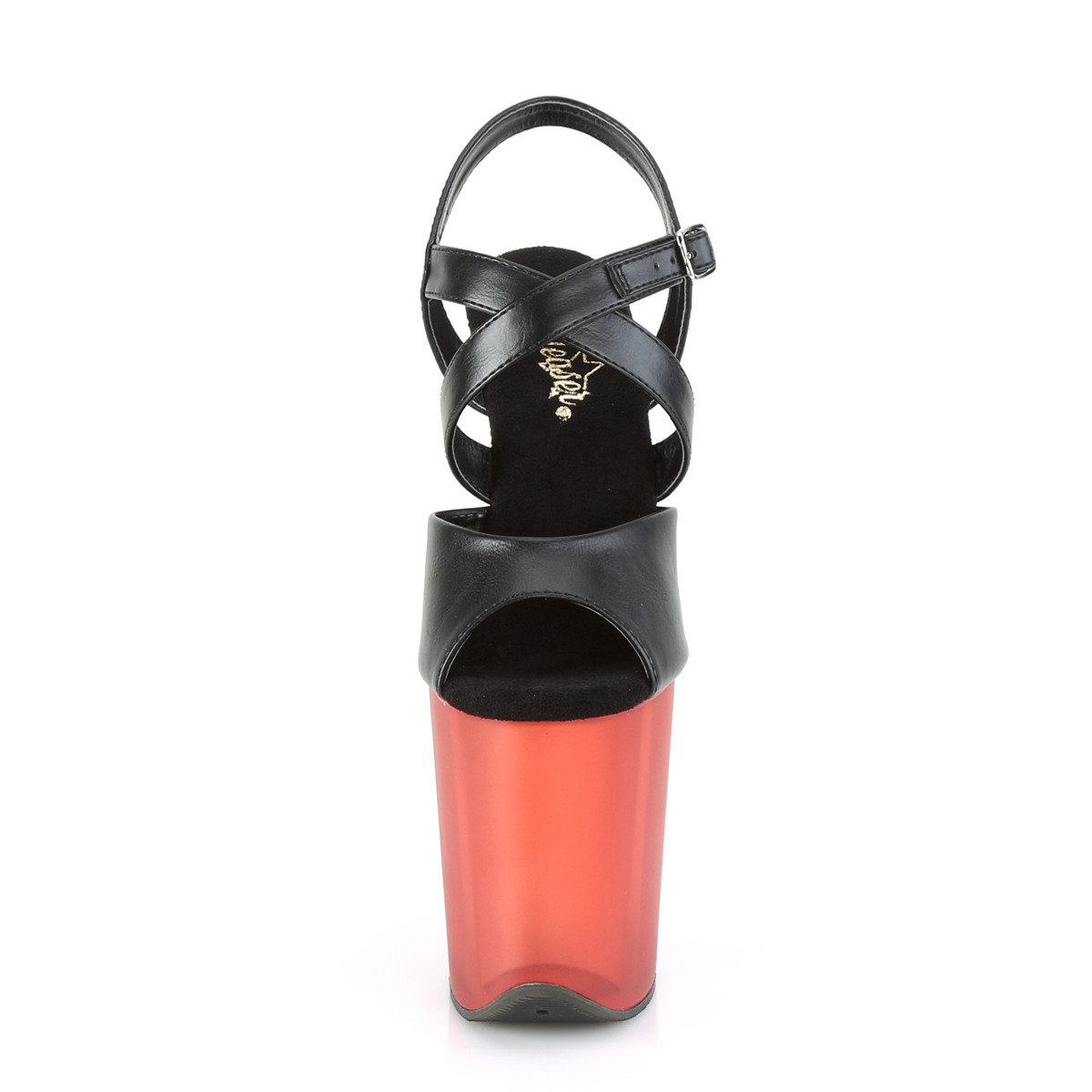 Pleaser Flamingo-822T BPU/R - Černé sandály na vysoké platformě