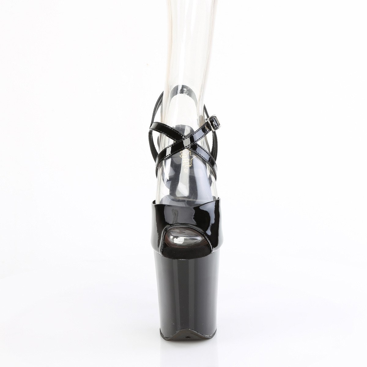 Pleaser Flamingo-824 B/M - Černé sandály na vysoké platformě