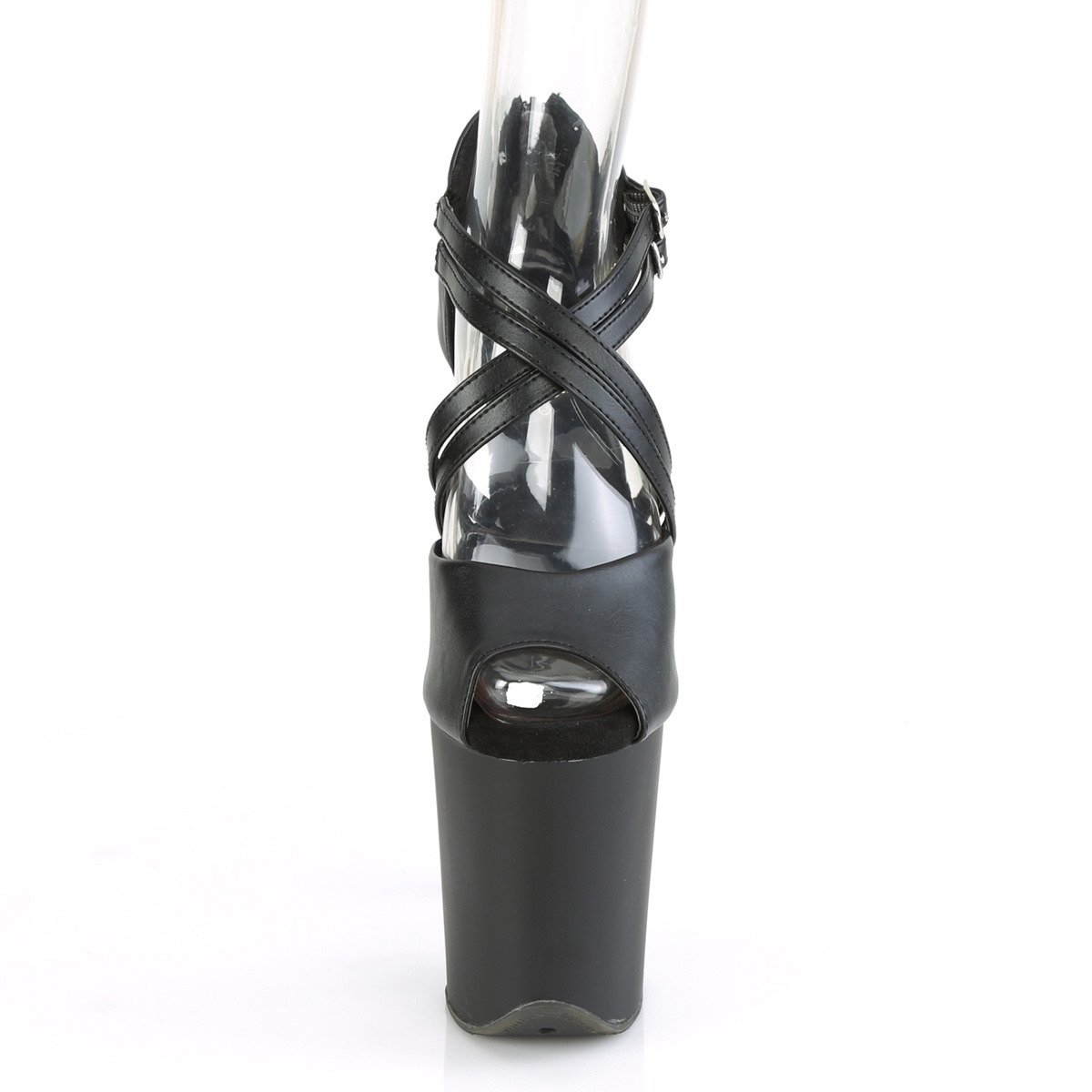 Pleaser Flamingo-865 BPU/M - Černé sandály na vysoké platformě