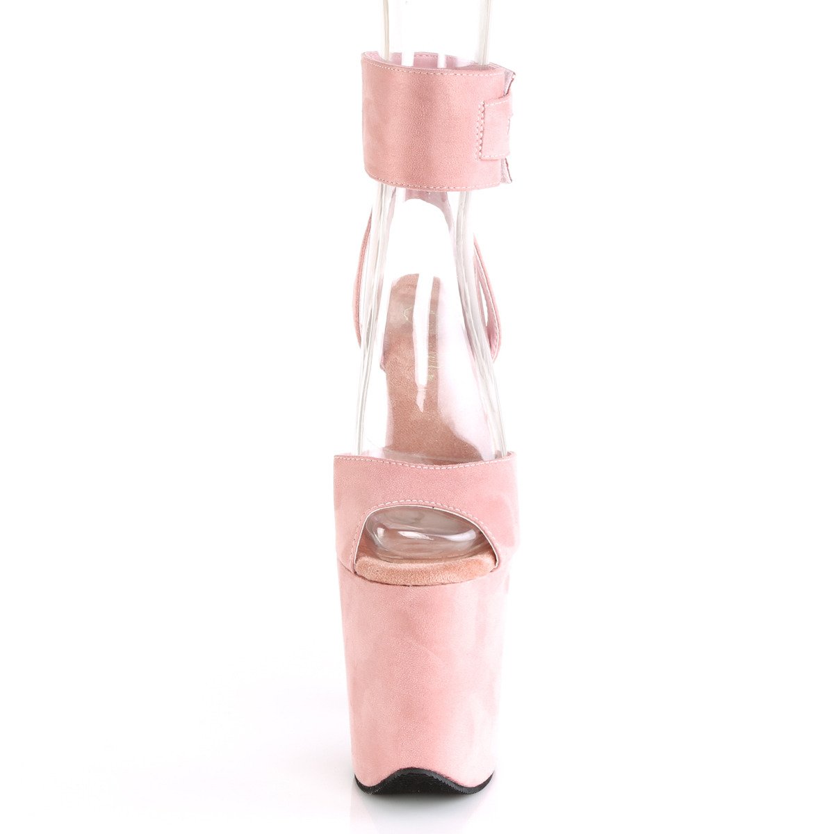 Pleaser Flamingo-891 PNMF/M - Růžové boty s páskem přes kotník na vysoké platformě