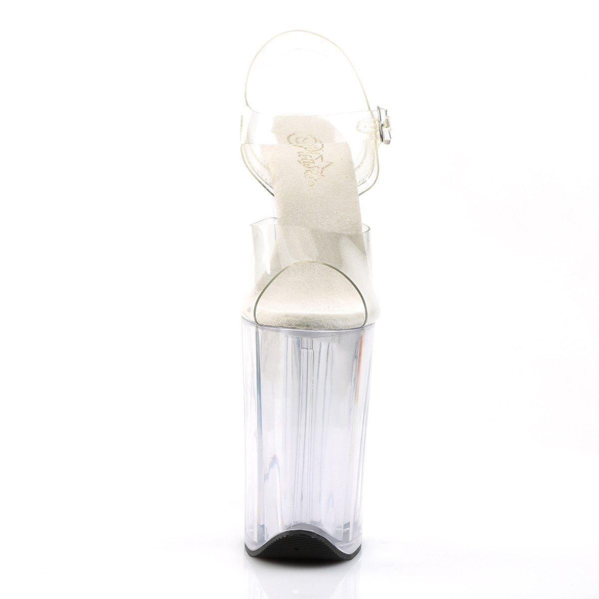 Pleaser Infinity-908 C/M - Průhledné sandály na vysoké platformě