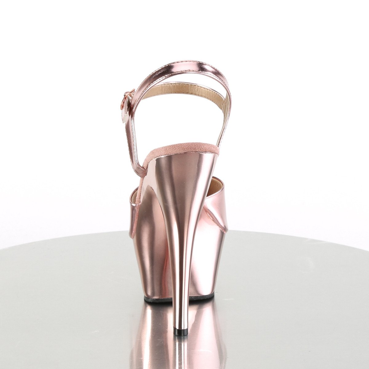 Pleaser Kiss-209 ROGLDPU/M - Zlaté sandály na platformě s vysokými podpatky