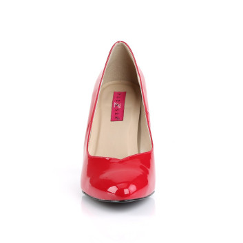 Pleaser Pink Label Dream-420 R - Lesklé červené lodičky na vysokém podpatku