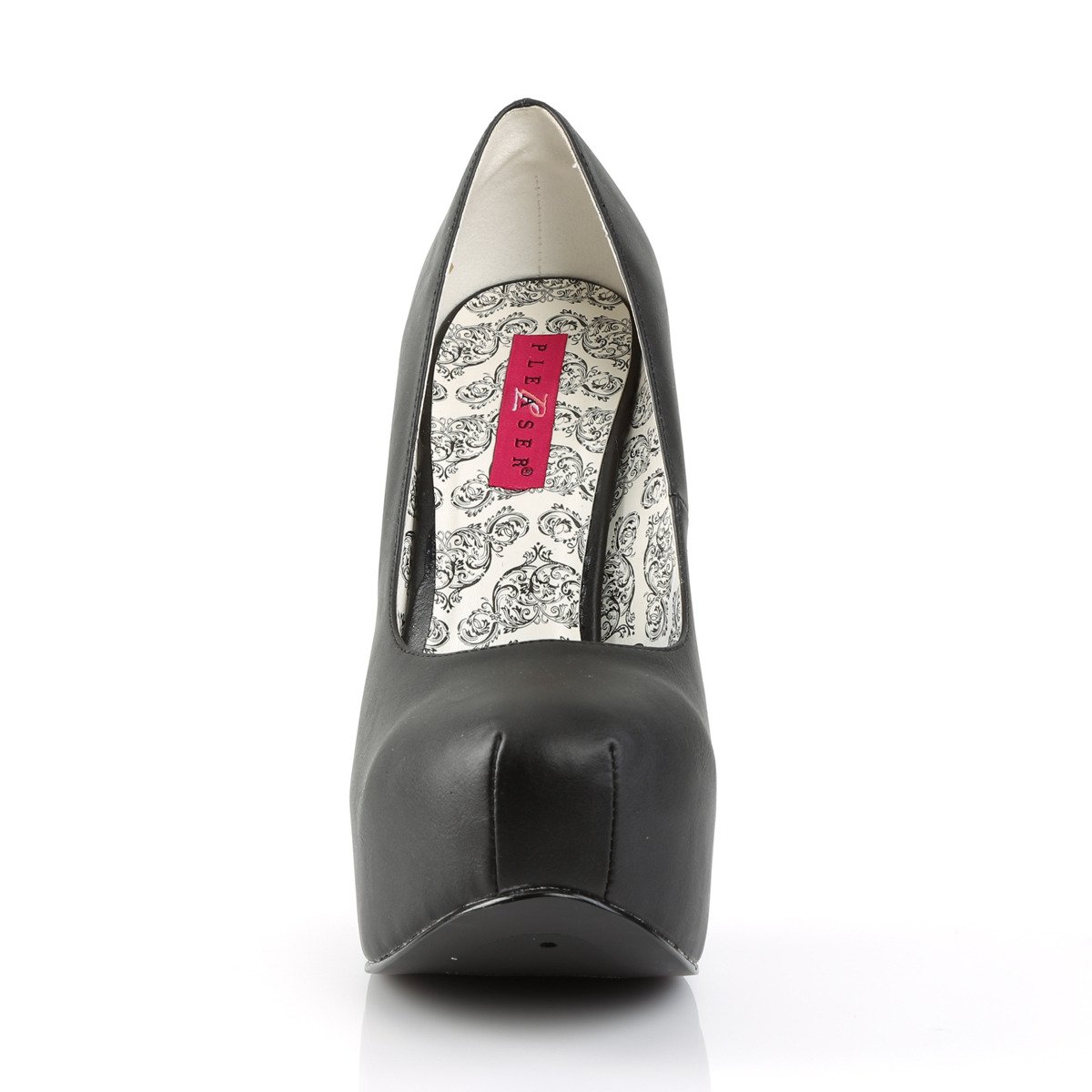 Pleaser Pink Label Teeze-06W BPU - Černé lodičky na platformě s vysokými podpatky