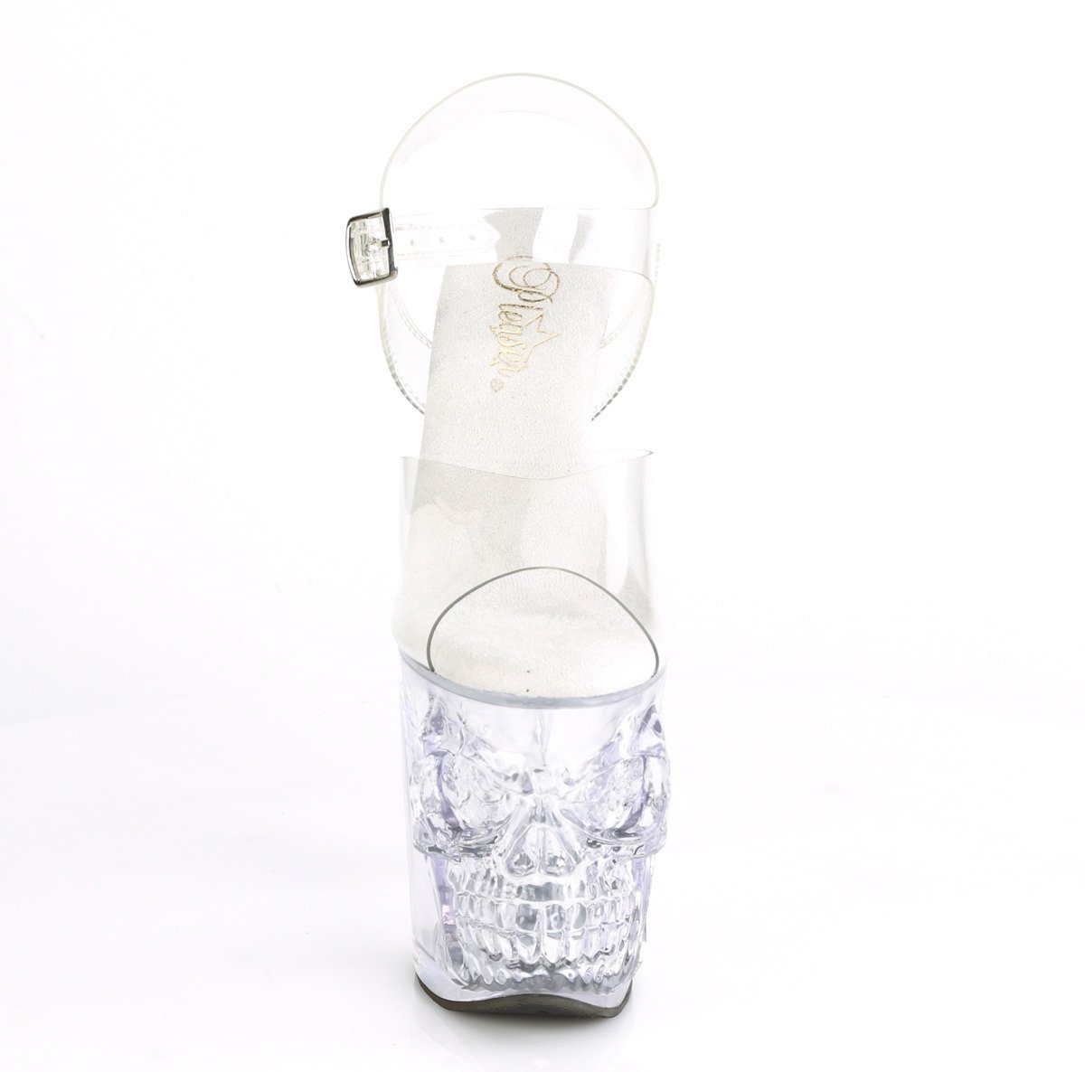 Pleaser Rapture-808 C/M - Průhledné sandály na vysoké platformě