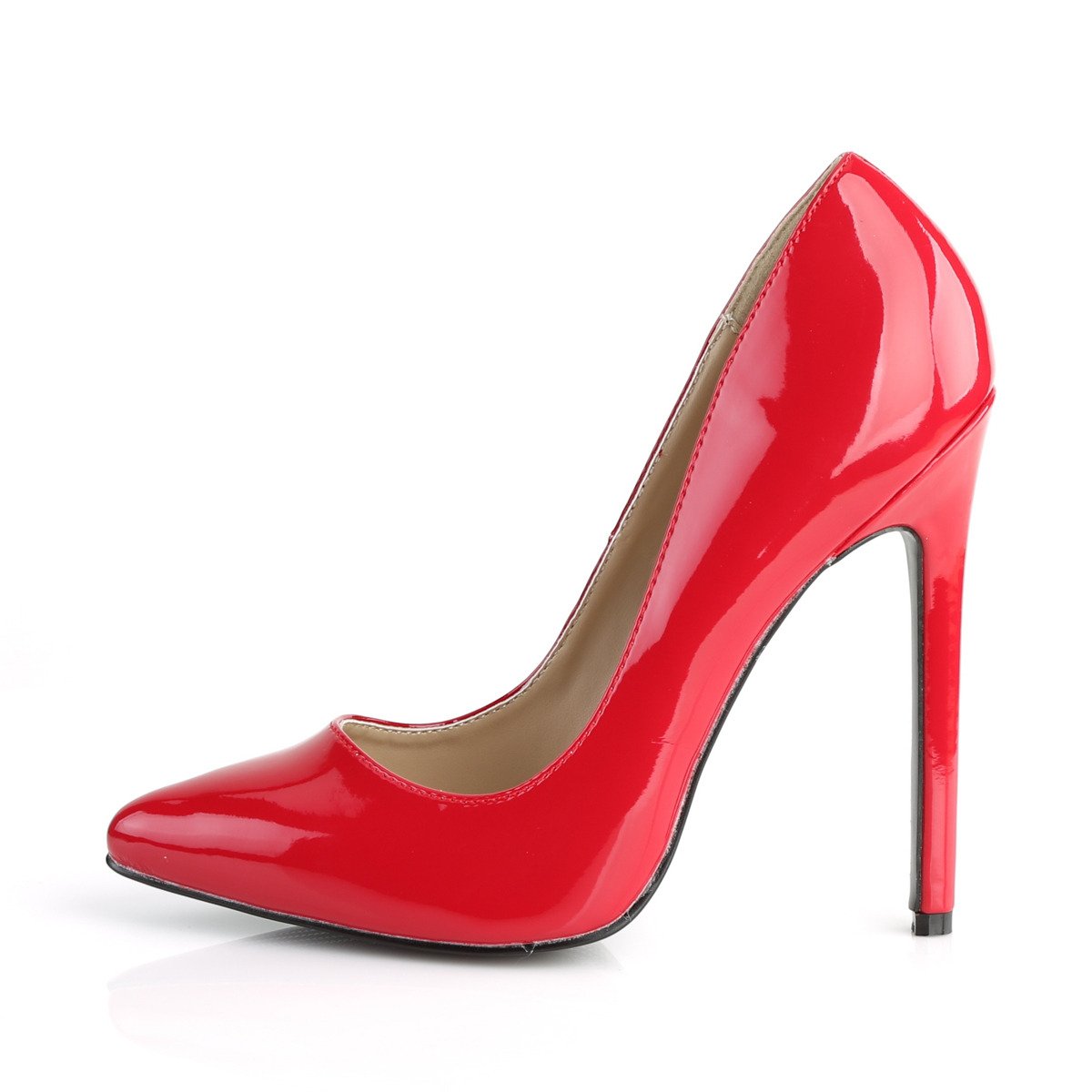 Pleaser Sexy-20 R - Lesklé červené lodičky na vysokém podpatku