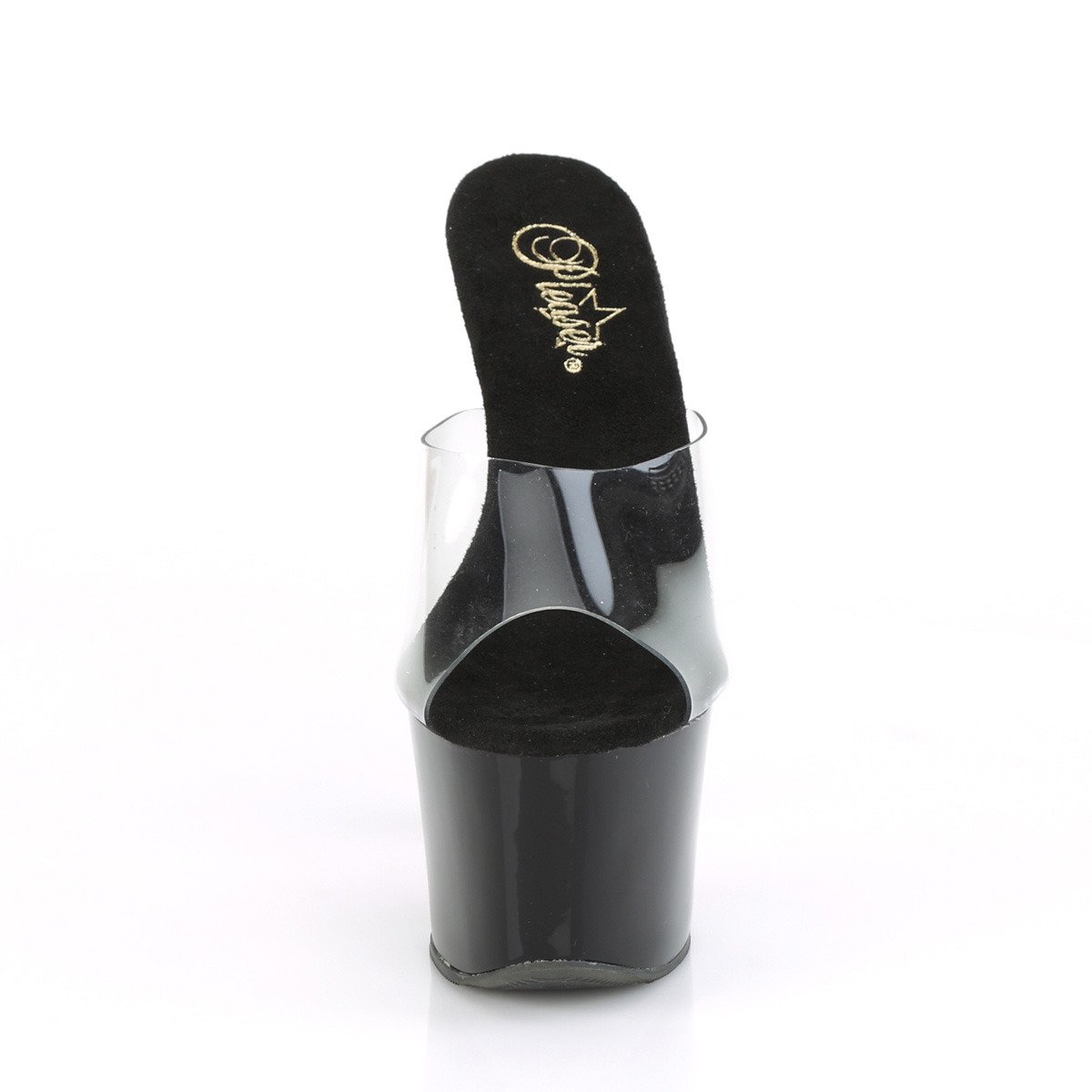 Pleaser Sky-301CRS C/B-RRS - Průhledné sandály na vysoké platformě