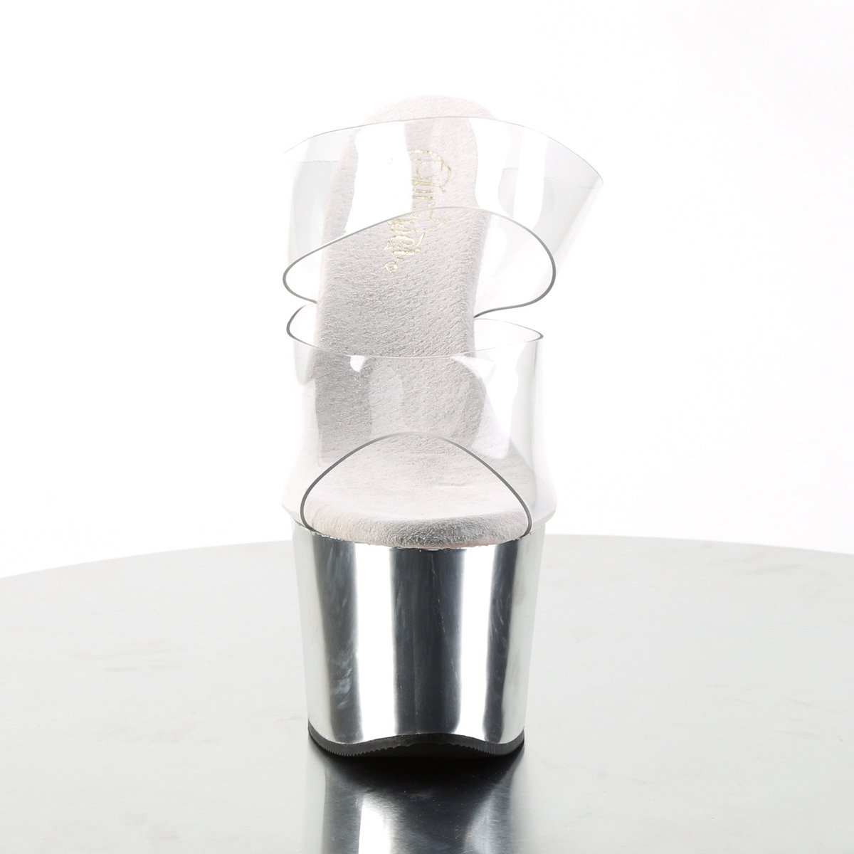 Pleaser Sky-302 C/SCH - Průhledné sandály na vysoké platformě