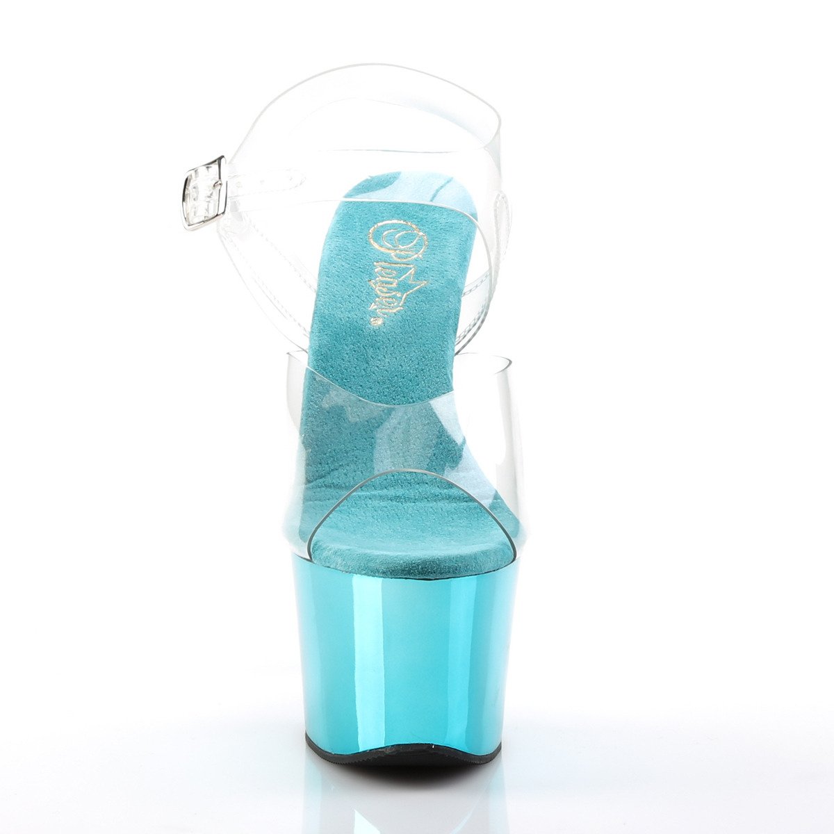 Pleaser Sky-308 C/TECH - Průhledné sandály na vysoké platformě