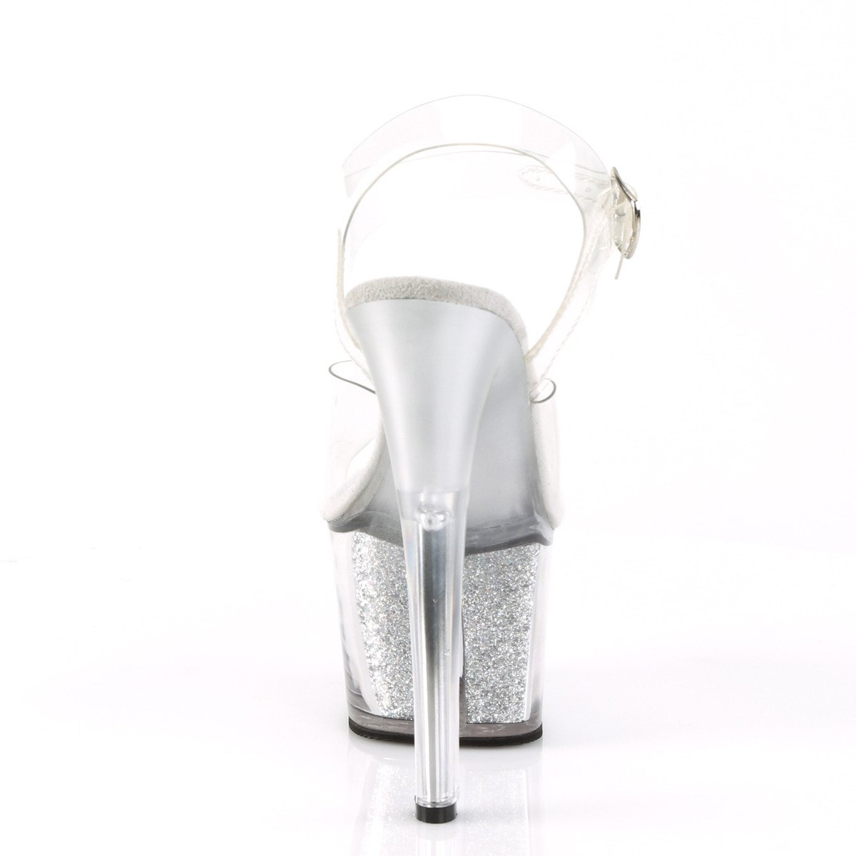 Pleaser Sky-308G-T C/SGI - Průhledné sandály na vysoké platformě