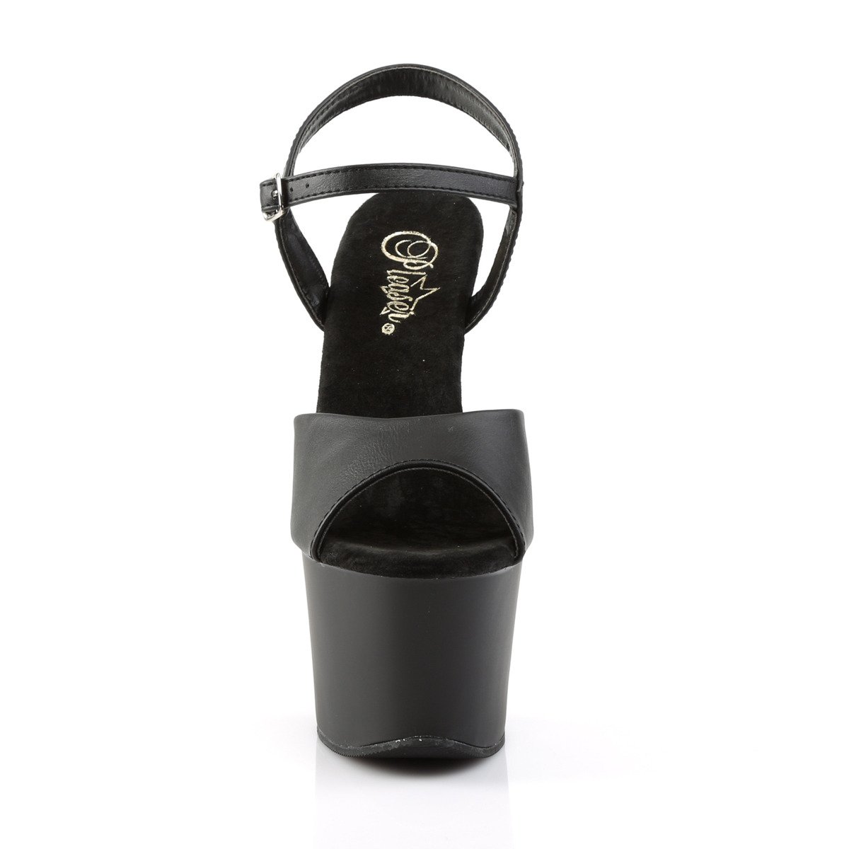 Pleaser Sky-309 BPU/M - Černé sandály na vysoké platformě