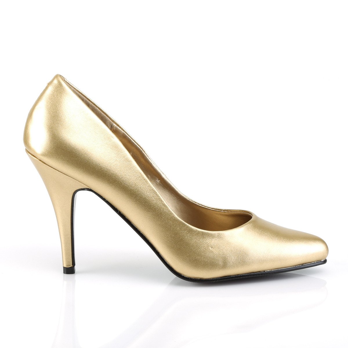 Pleaser Vanity-420 G/PU - Zlaté lodičky na vysokém podpatku