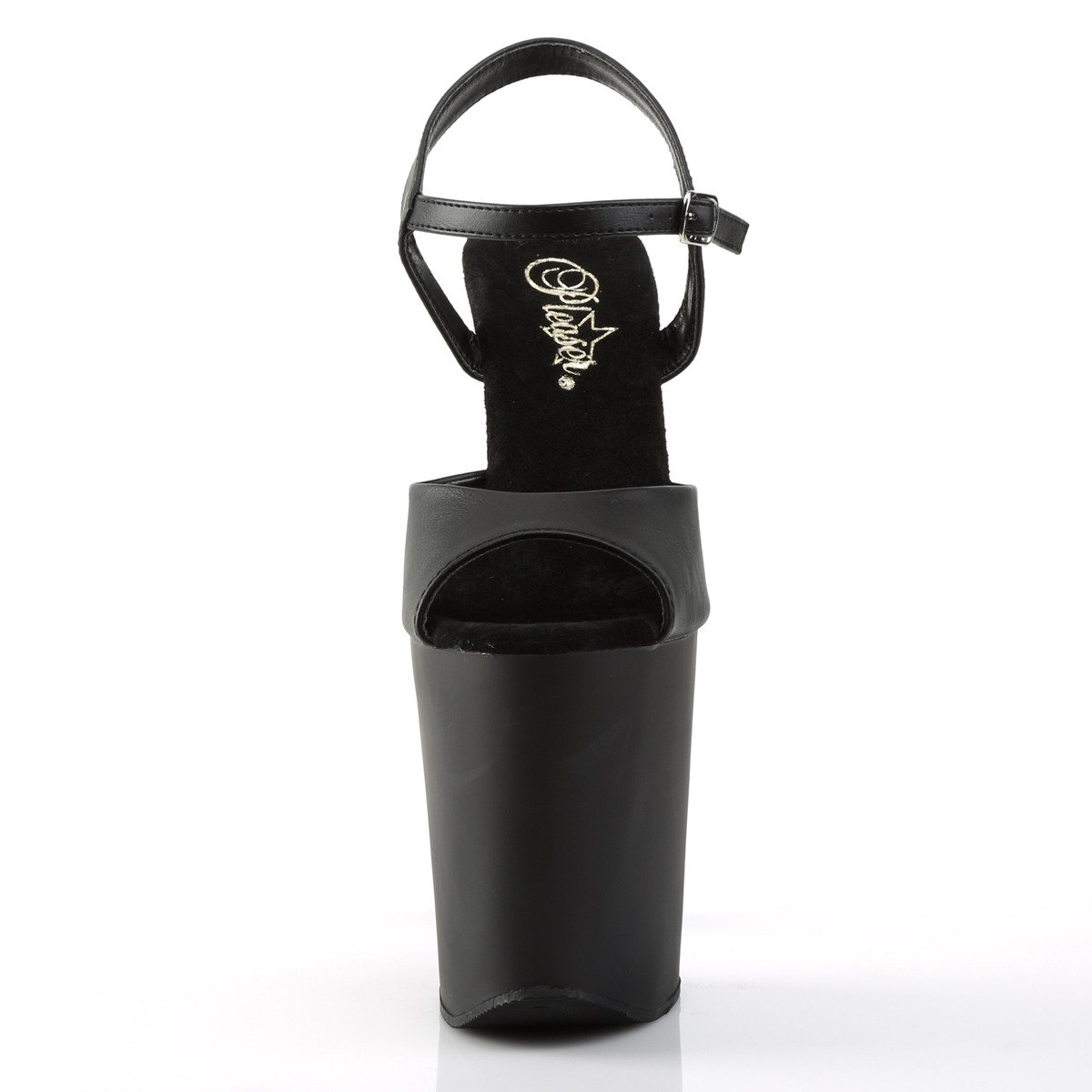 Pleaser Xtreme-809 BPU/M - Černé sandály na vysoké platformě