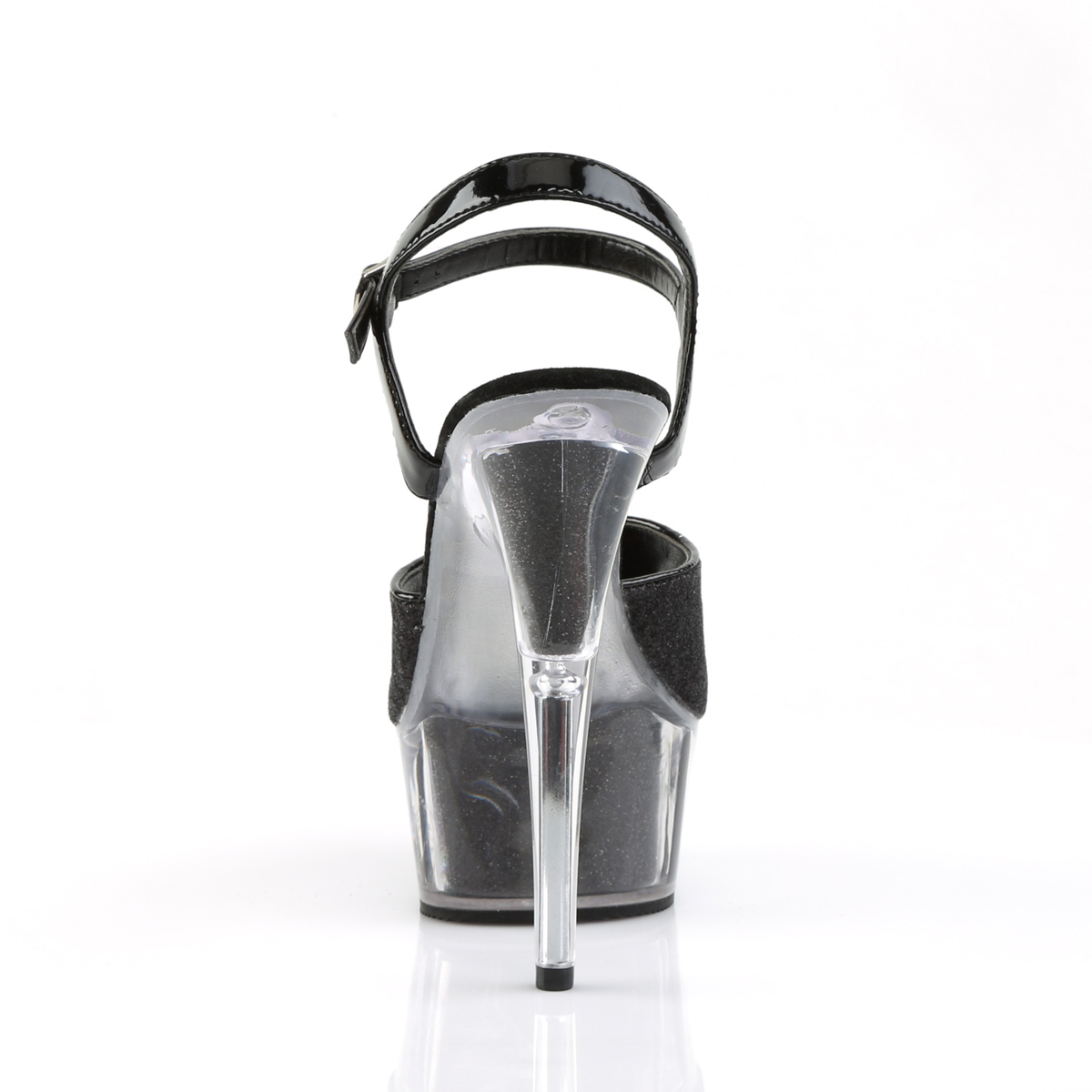 Pleaser Delight-609-5G B/M - Černé sandály na platformě s vysokými podpatky