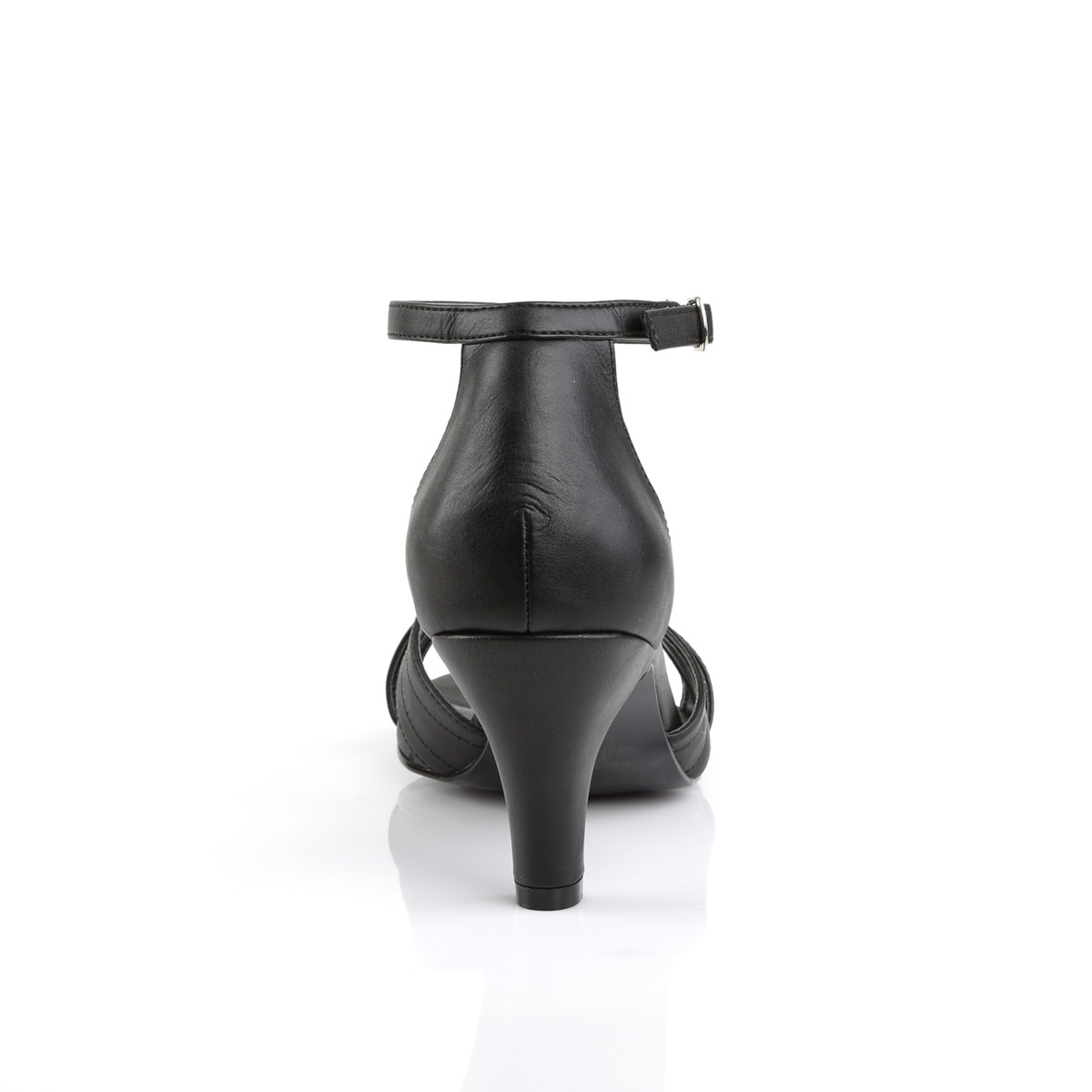 Pleaser Pink Label Divine-435 BPU - Černé sandály na podpatku