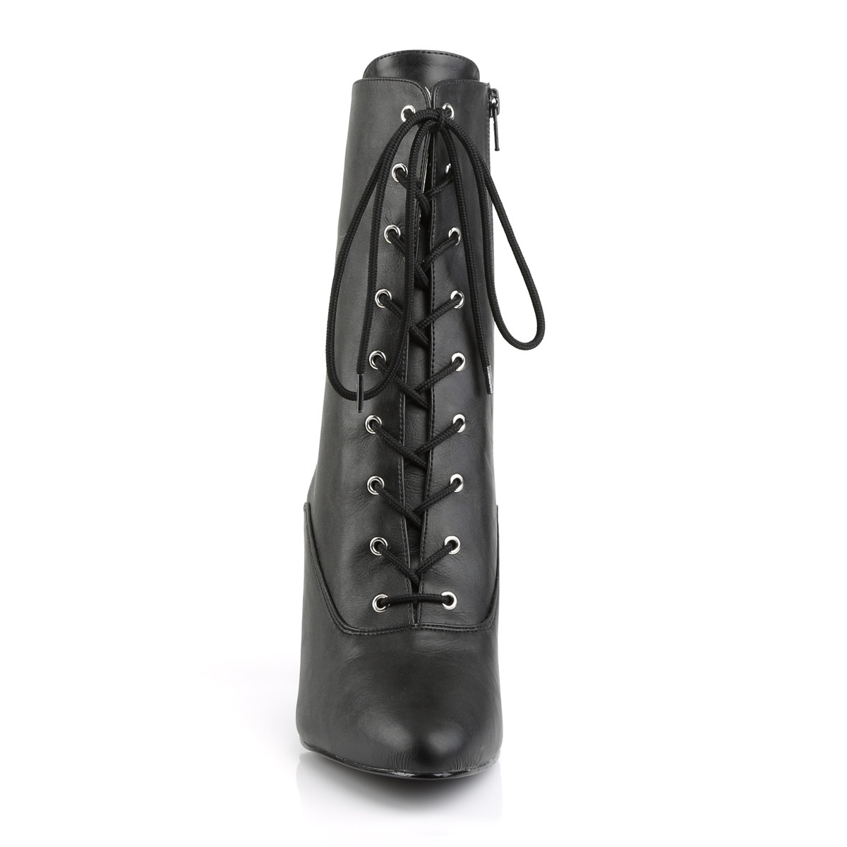 Pleaser Pink Label Dream-1020 BPU - Černé kotníkové kozačky na vysokém podpatku