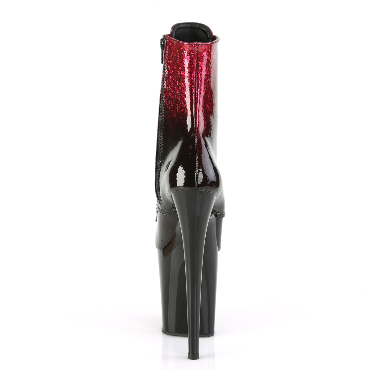 Pleaser Flamingo-1020OMB HP-BYG/B - Lesklé růžové kotníkové kozačky na vysoké platformě