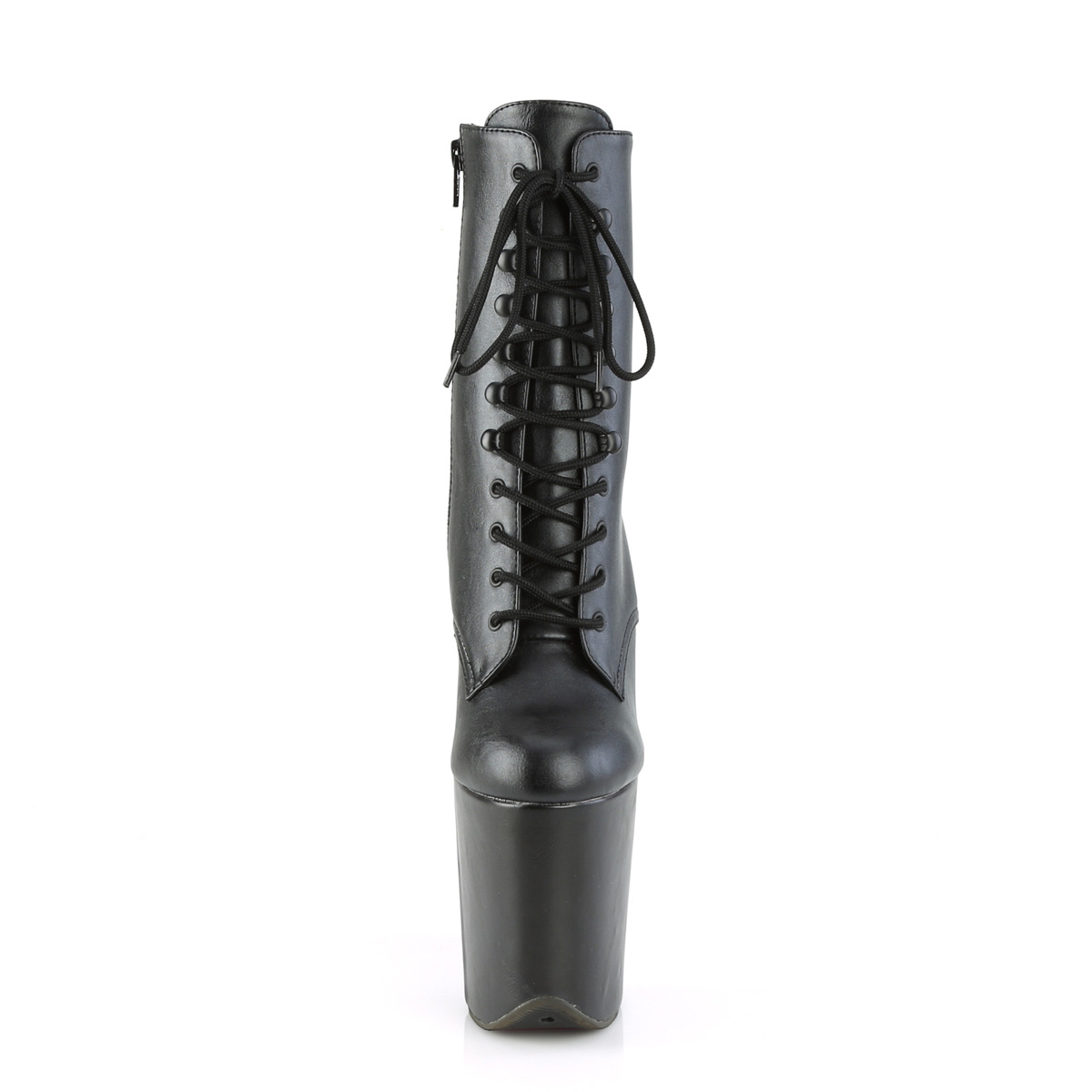 Pleaser Flamingo-1020WR BPU/M - Černé kotníkové kozačky na vysoké platformě