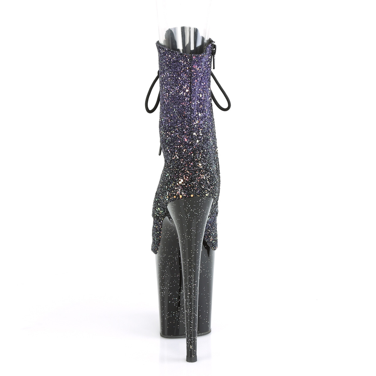 Pleaser Flamingo-1021OMBG PPG/B - Fialové kotníkové kozačky na vysoké platformě