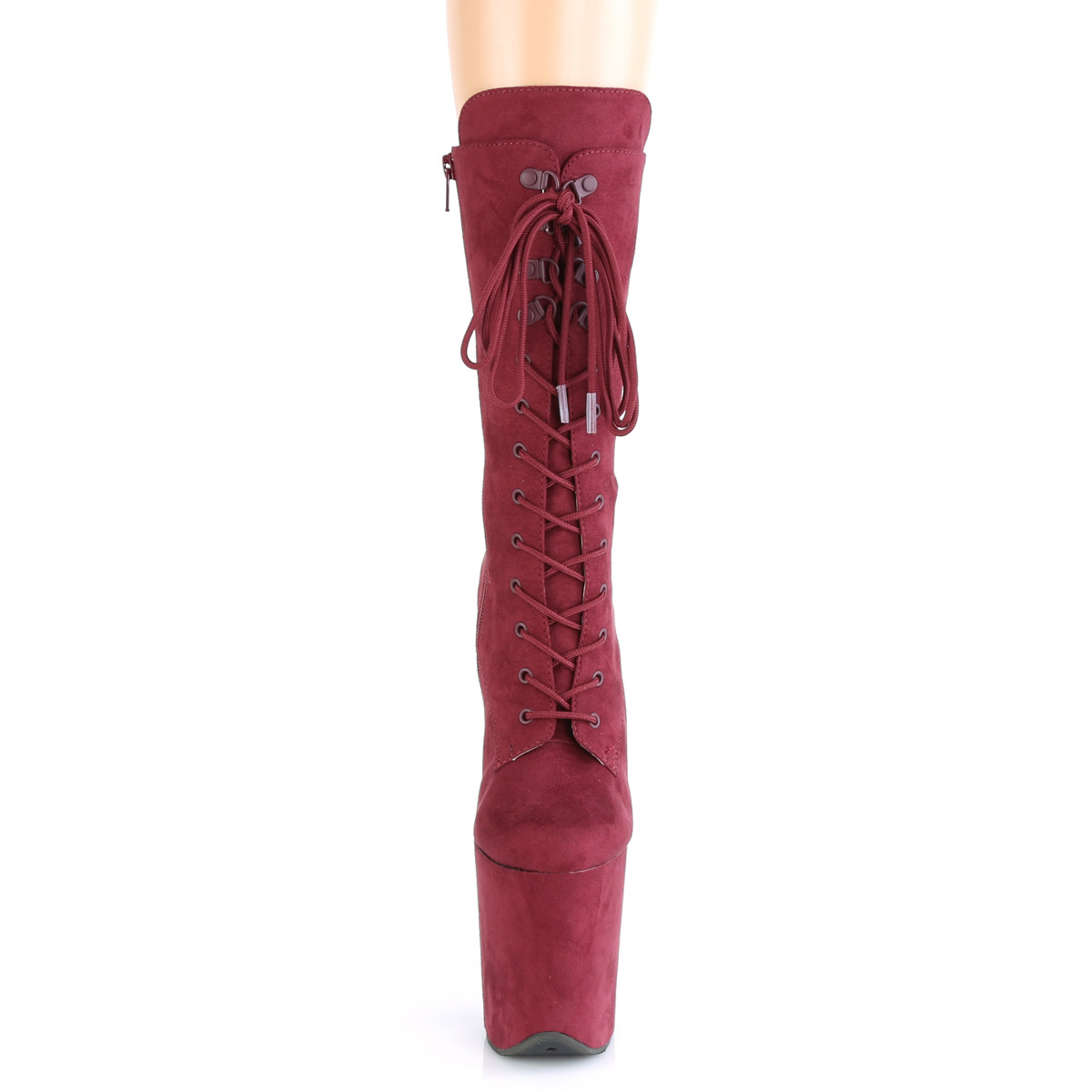 Pleaser Flamingo-1050FS BYFS/M - Fialové kotníkové kozačky na vysoké platformě