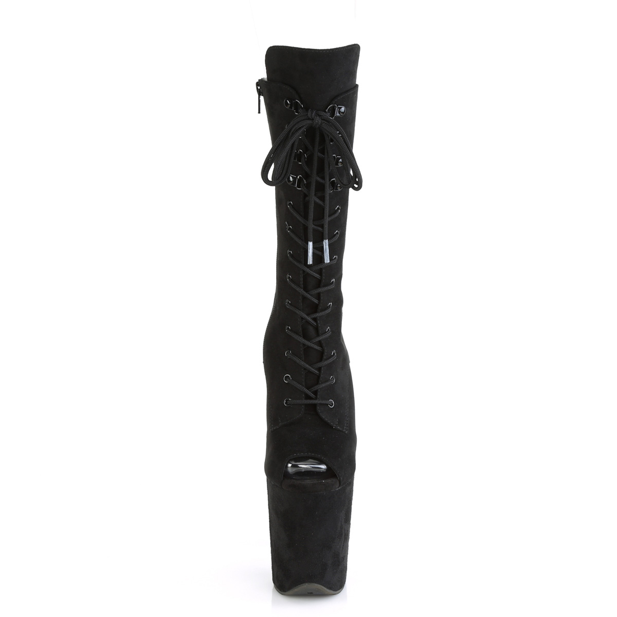 Pleaser Flamingo-1051FS BFS/M - Černé kotníkové kozačky na vysoké platformě
