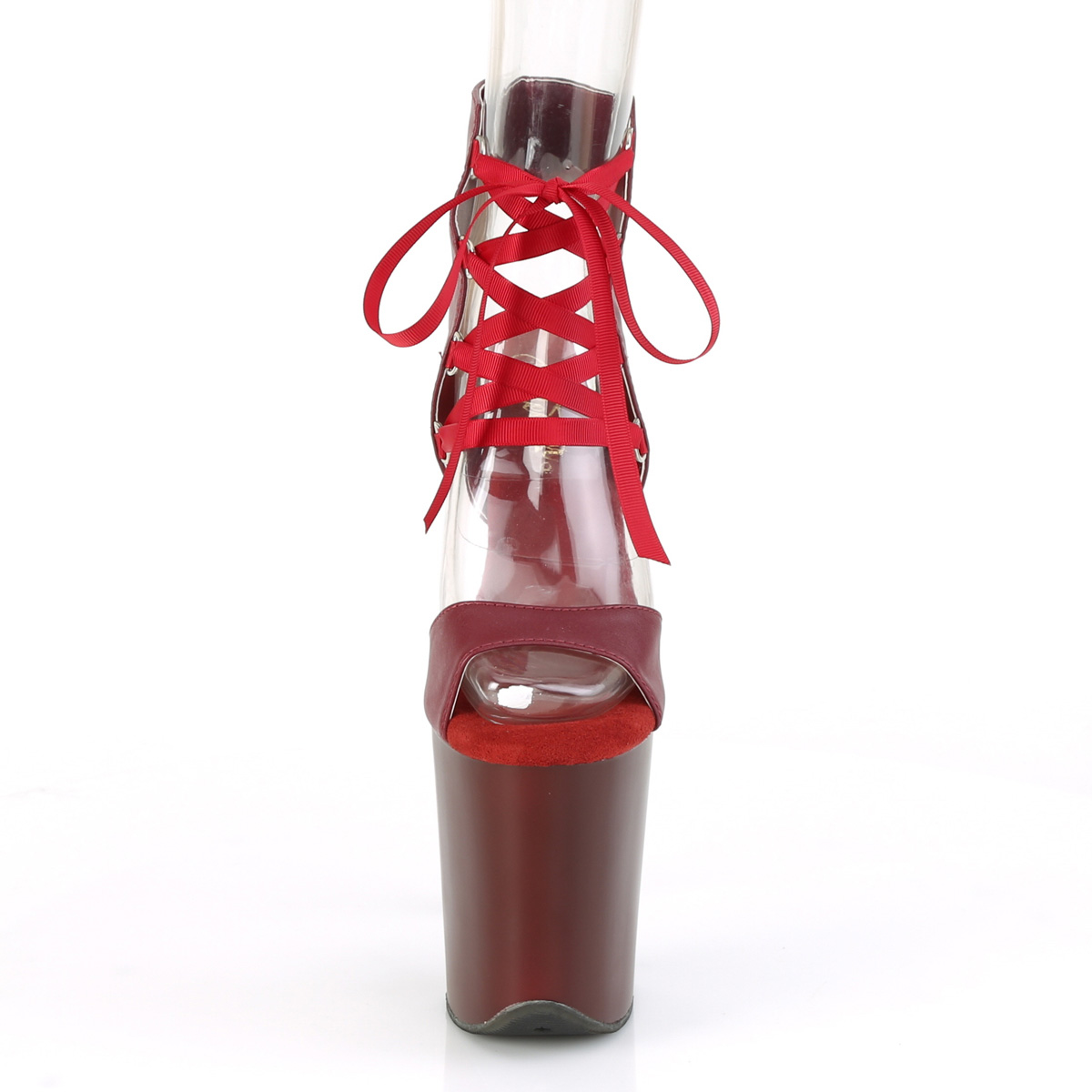 Pleaser Flamingo-800-14 BYPU/M - Fialové boty s páskem přes kotník na vysoké platformě