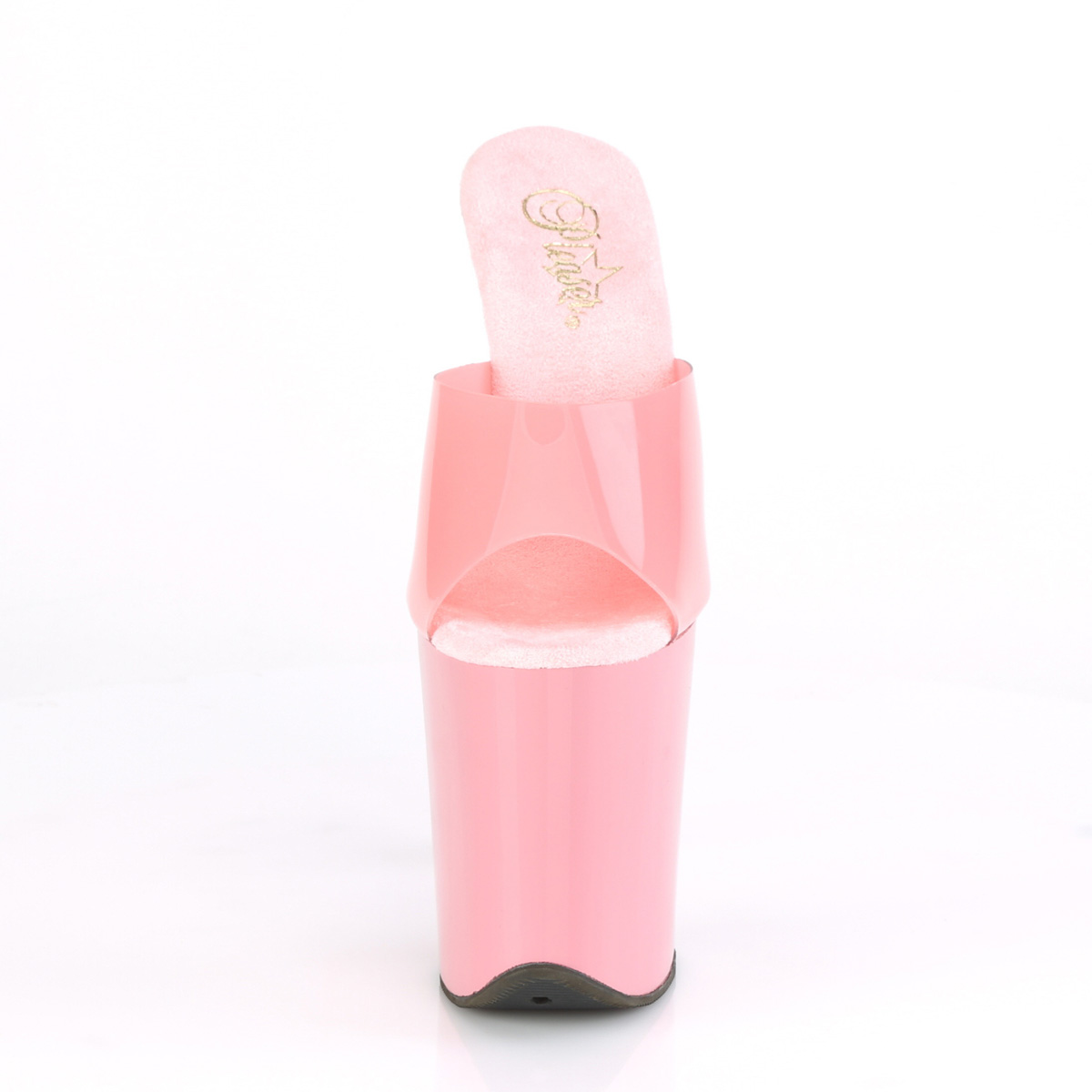 Pleaser Flamingo-801N BPTPU/M - Růžové sandály na vysoké platformě