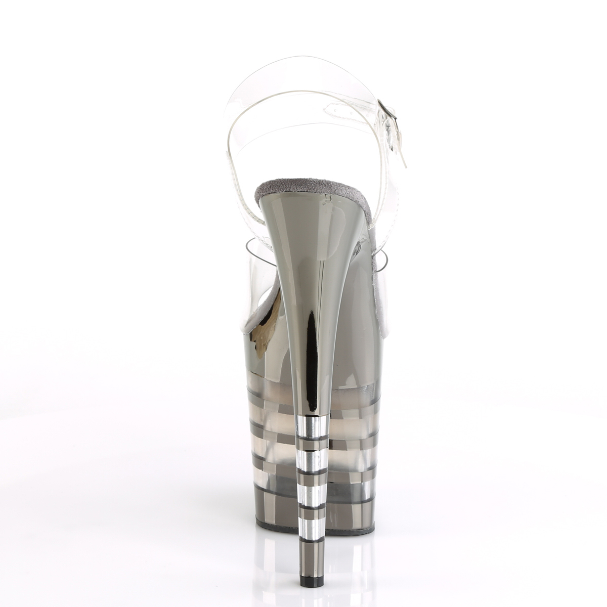 Pleaser Flamingo-808CHLN C/PWCH - Průhledné sandály na vysoké platformě