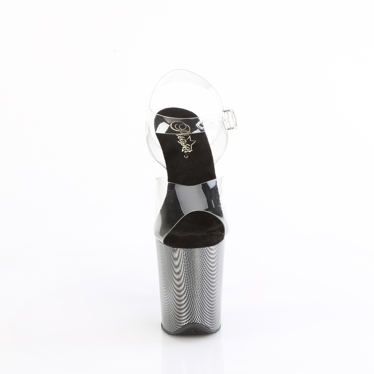 Pleaser Flamingo-808HCP C/BHG - Průhledné sandály na vysoké platformě