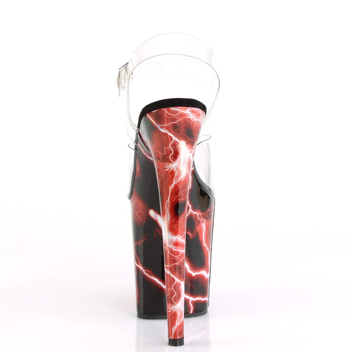 Pleaser Flamingo-808STORM C/RHG - Průhledné sandály na vysoké platformě